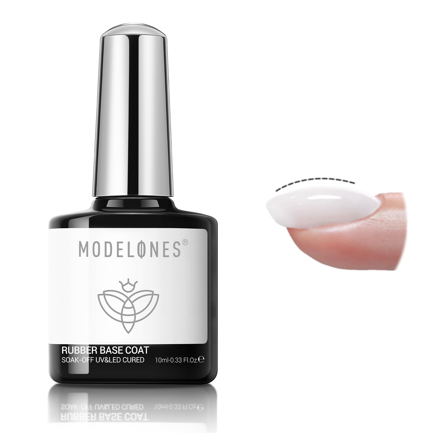 modelones Gel Top Coat, 15 ml 2025 Upgrade Super Shiny Base and Top Coat Set, Soak Off Nail Lamp Acid Free No Wipe Clear Base Top Gel Nail Polish