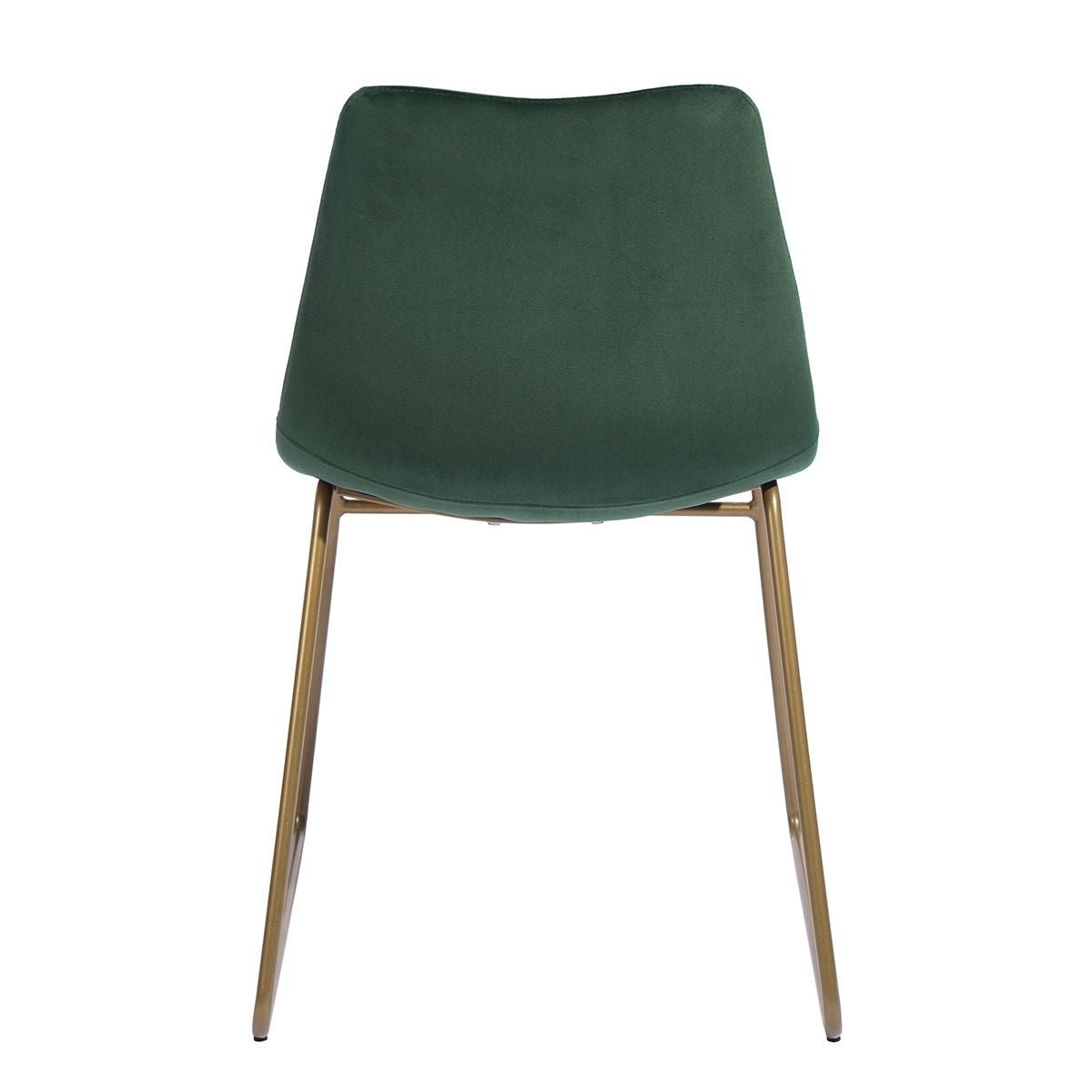 Modern Dining Chairs Set of 2; Velvet Upholstered Side Chairs with Golden Metal Legs for Dining Room Furniture