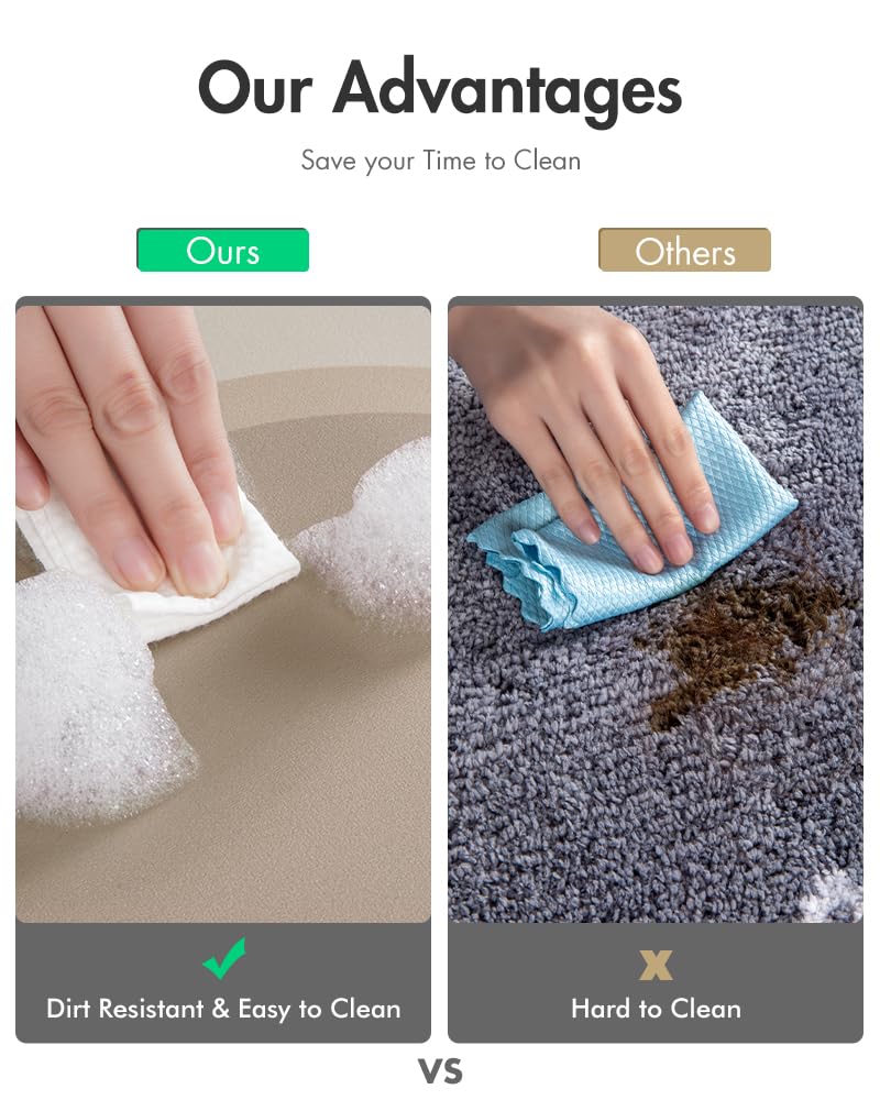 MontVoo Bath Mat - Non Slip, Quick Dry, Stain Resistant Bath Mat Rug for Bathroom Floor - Easy Care Shower Rug for Outside Bathtub - 17"x27" Darkgrey