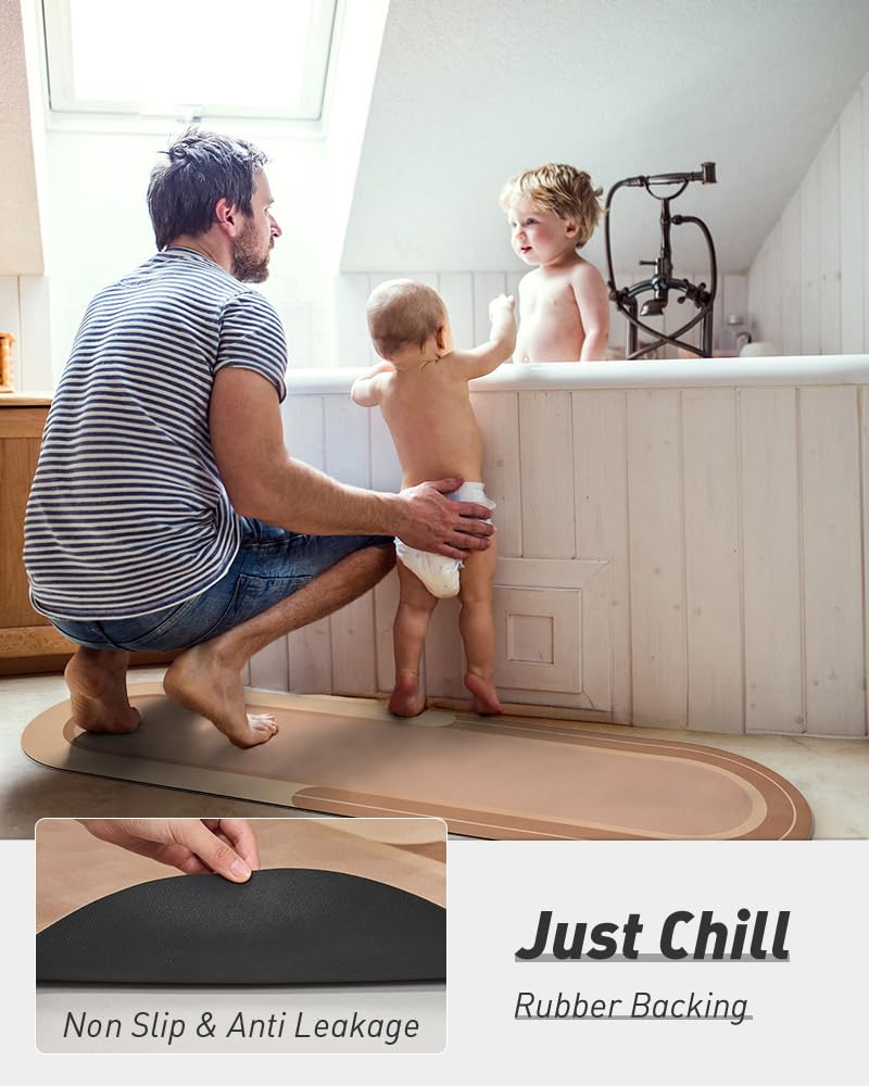 MontVoo Bath Mat - Non Slip, Quick Dry, Stain Resistant Bath Mat Rug for Bathroom Floor - Easy Care Shower Rug for Outside Bathtub - 17"x27" Darkgrey