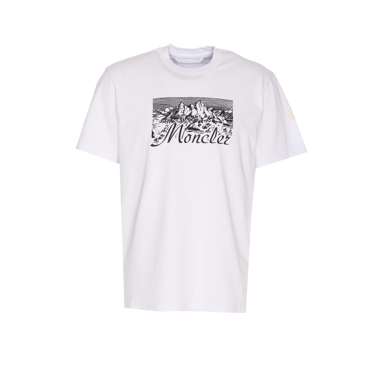Moncler Men Mountain Print Logo T-Shirt