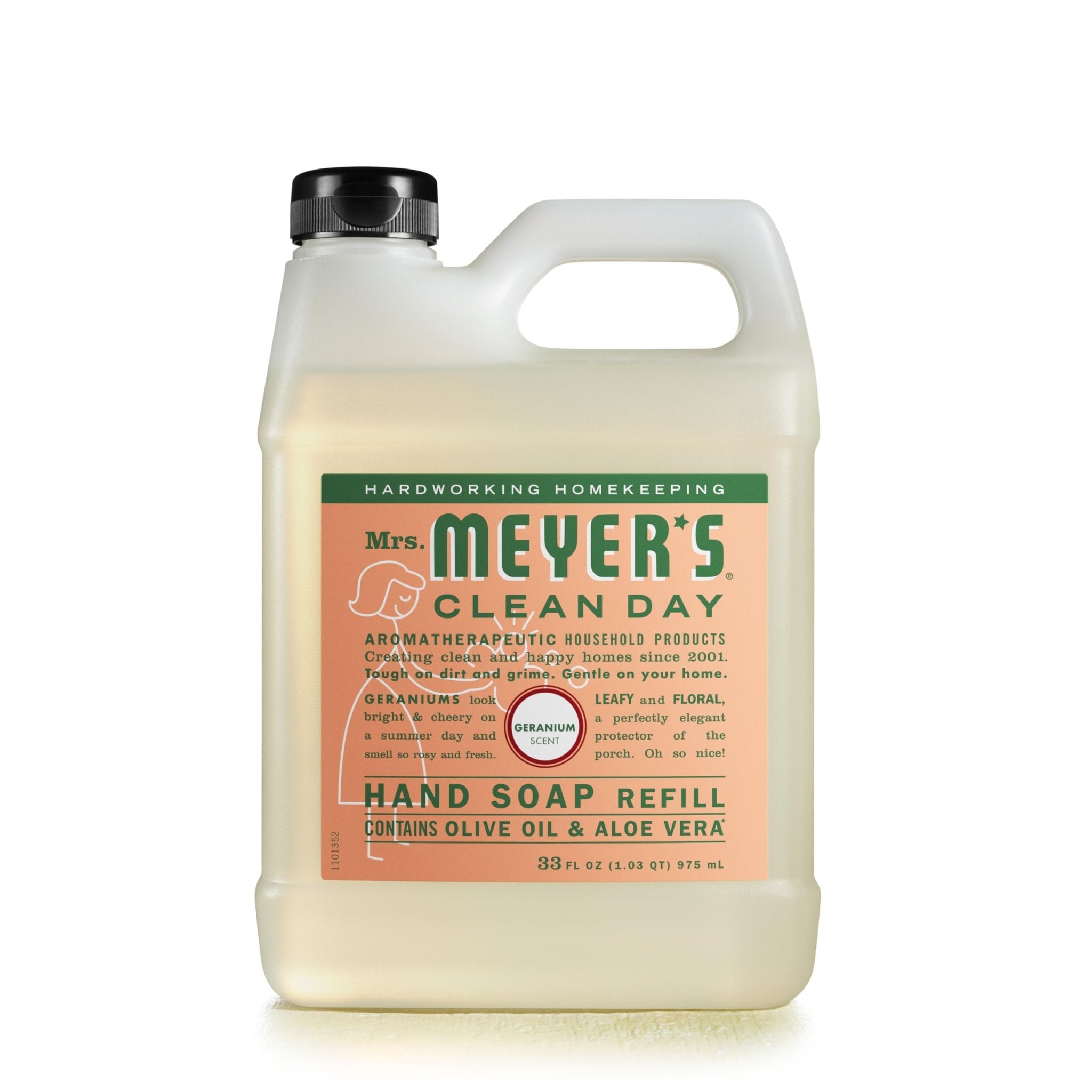 MRS. MEYER'S CLEAN DAY Liquid Hand Soap Refill, Cruelty Free and Biodegradable Formula, Lavender Scent, 33 Fl Oz (Pack of 1)
