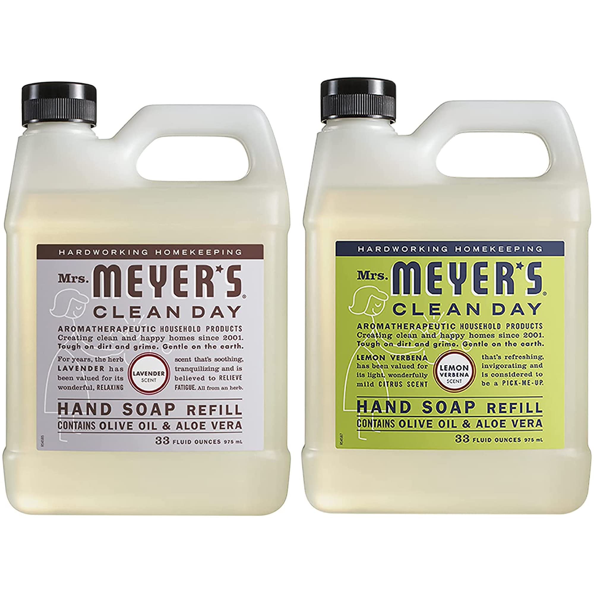 MRS. MEYER'S CLEAN DAY Liquid Hand Soap Refill, Cruelty Free and Biodegradable Formula, Lavender Scent, 33 Fl Oz (Pack of 1)