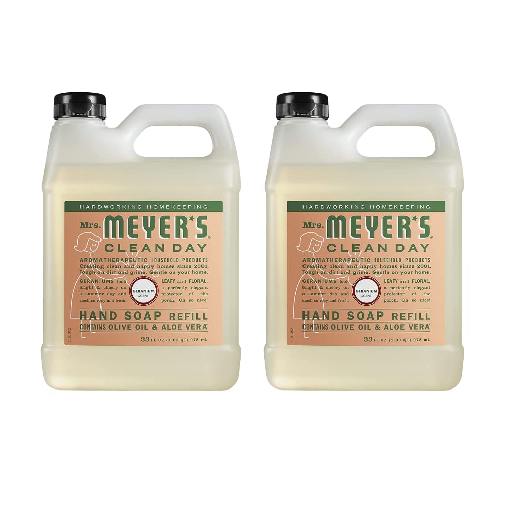 MRS. MEYER'S CLEAN DAY Liquid Hand Soap Refill, Cruelty Free and Biodegradable Formula, Lavender Scent, 33 Fl Oz (Pack of 1)