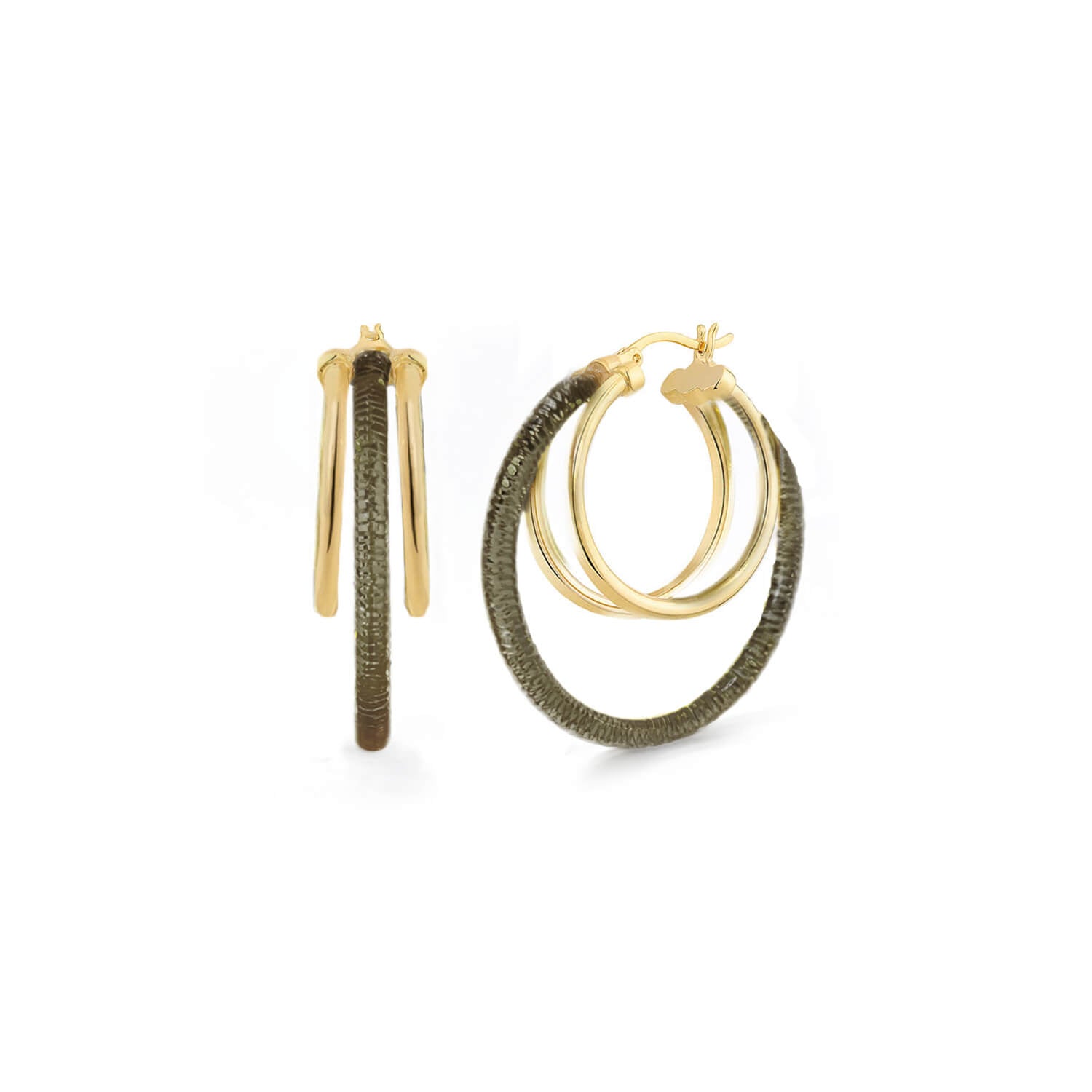 Multi Lucite Hoop Earrings