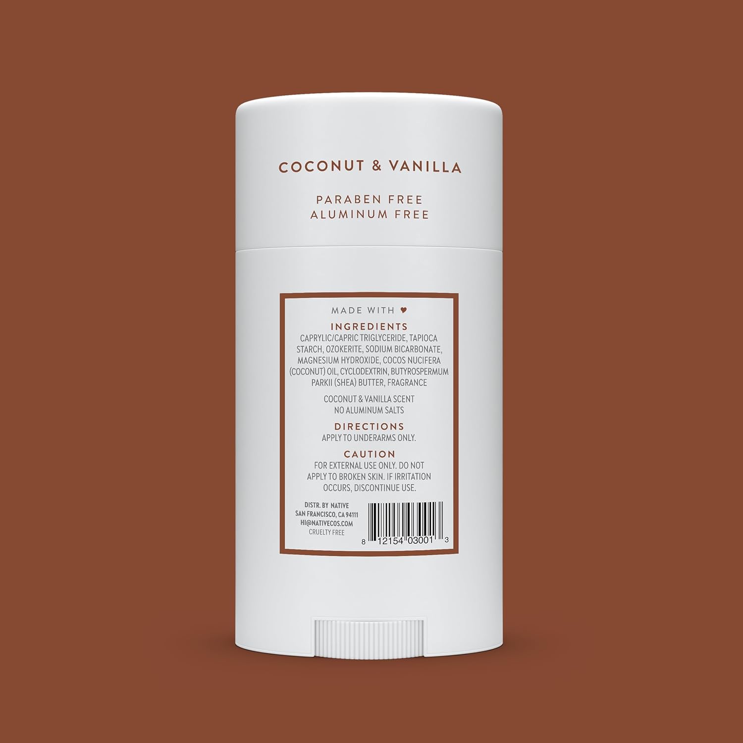 Native Deodorant Contains Naturally Derived Ingredients, 72 Hour Odor Control | Deodorant for Women and Men, Aluminum Free with Baking Soda, Coconut Oil and Shea Butter | Coconut & Vanilla