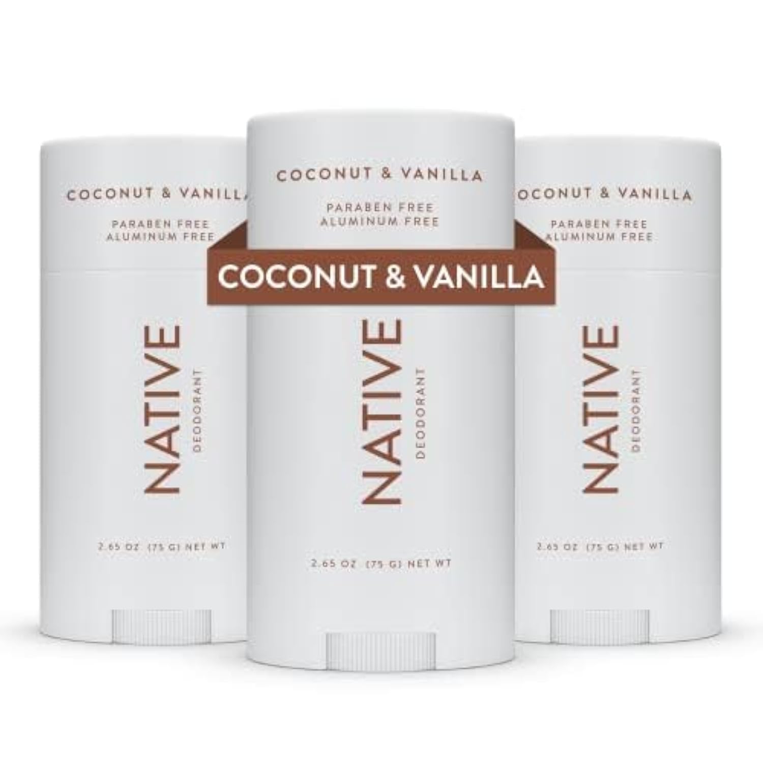 Native Deodorant Contains Naturally Derived Ingredients, 72 Hour Odor Control | Deodorant for Women and Men, Aluminum Free with Baking Soda, Coconut Oil and Shea Butter | Coconut & Vanilla