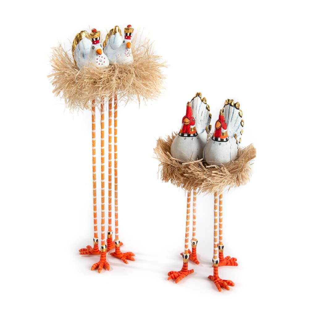 Nativity Chicken & Dove Figures by Patience Brewster