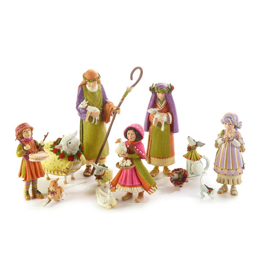 Nativity Shepherdess with Dog Figures by Patience Brewster