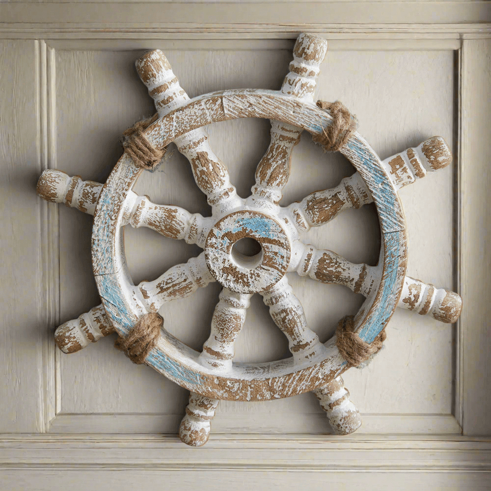 Nautical Vintage Ships Wheel Wall Decor