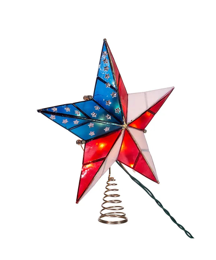 Capiz American Flag Inspired Star Treetop