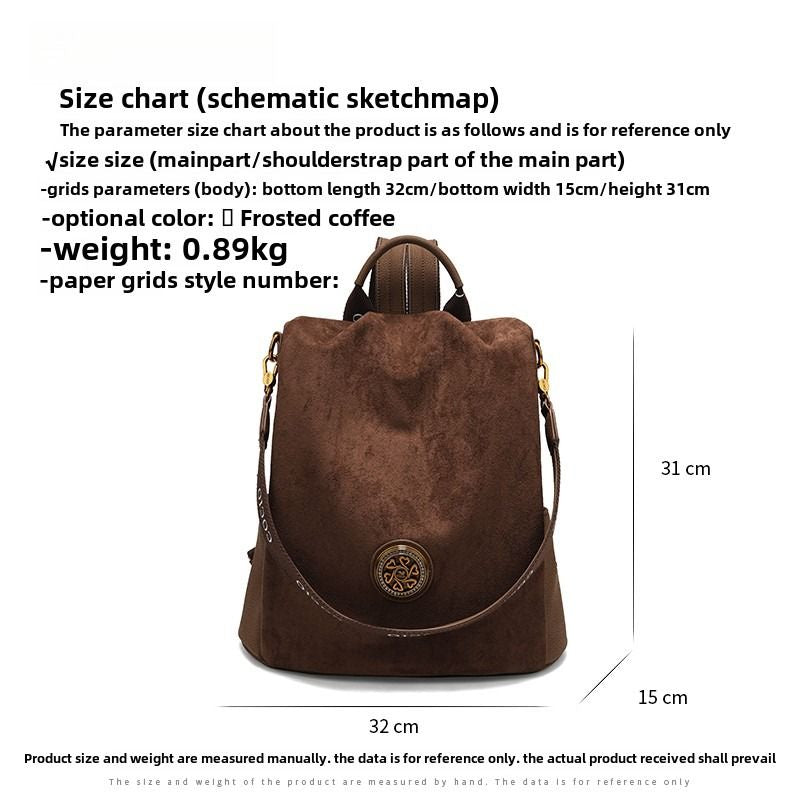 New brown shoulder bag simple hundred models women's travel backpack cross-border hot models women's bags