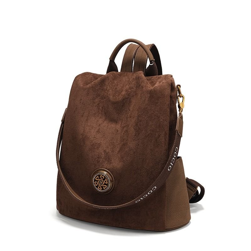 New brown shoulder bag simple hundred models women's travel backpack cross-border hot models women's bags