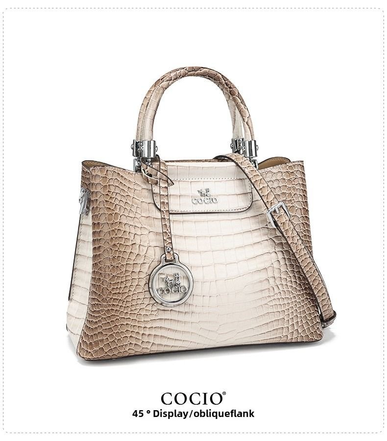 New Himalayan White Handbag Premium Texture Crocodile Cross Border Women's Bag Multi Compartment Women's Bag