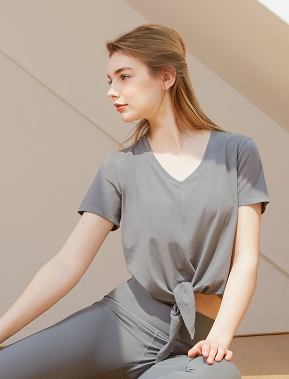 Knot your Race V Neck Short Sleeve-4