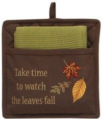 Take Time To Watch Pocketed Potholder Set