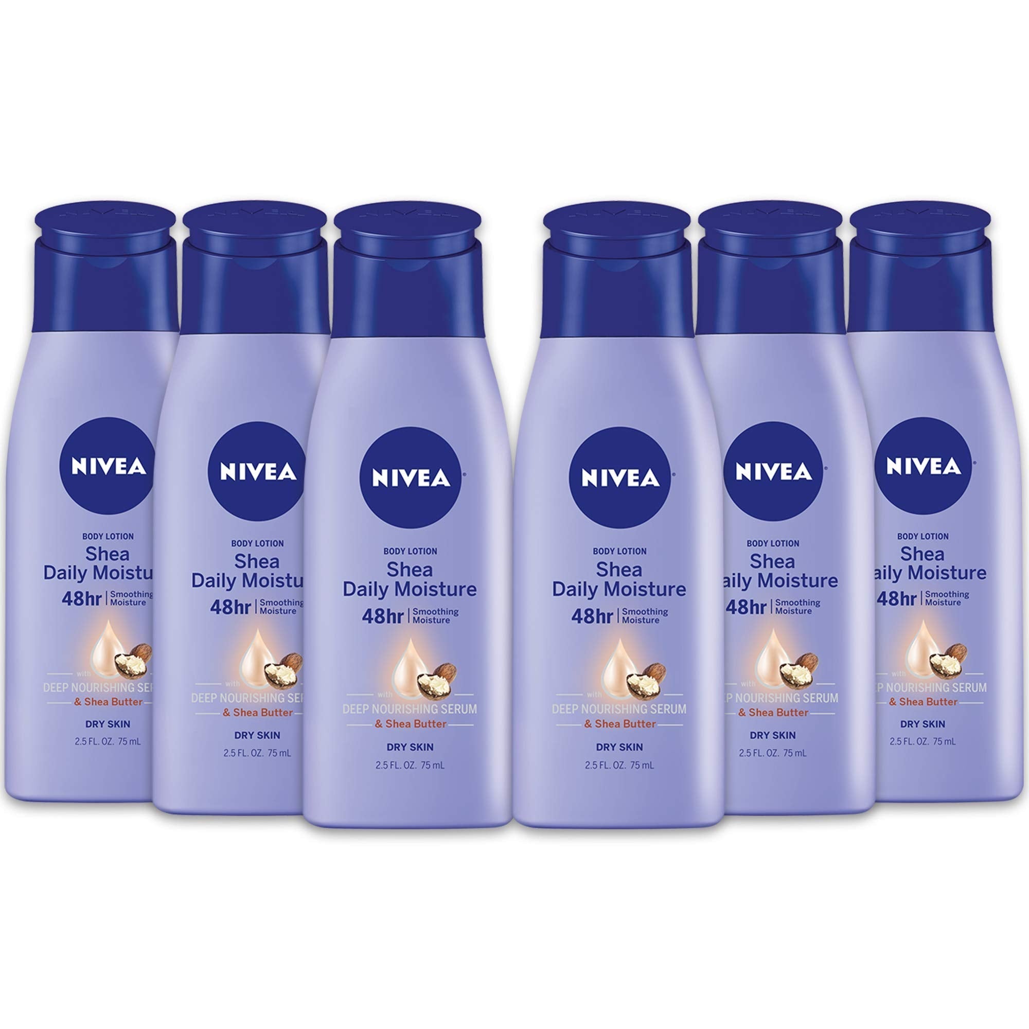 NIVEA Shea Nourish Body Lotion for Dry Skin with Hyaluronic Acid, Shea Butter and Deep Nourishing Serum, 48-Hour Body Moisturizer, 16.9 Fl Oz Pump Bottle