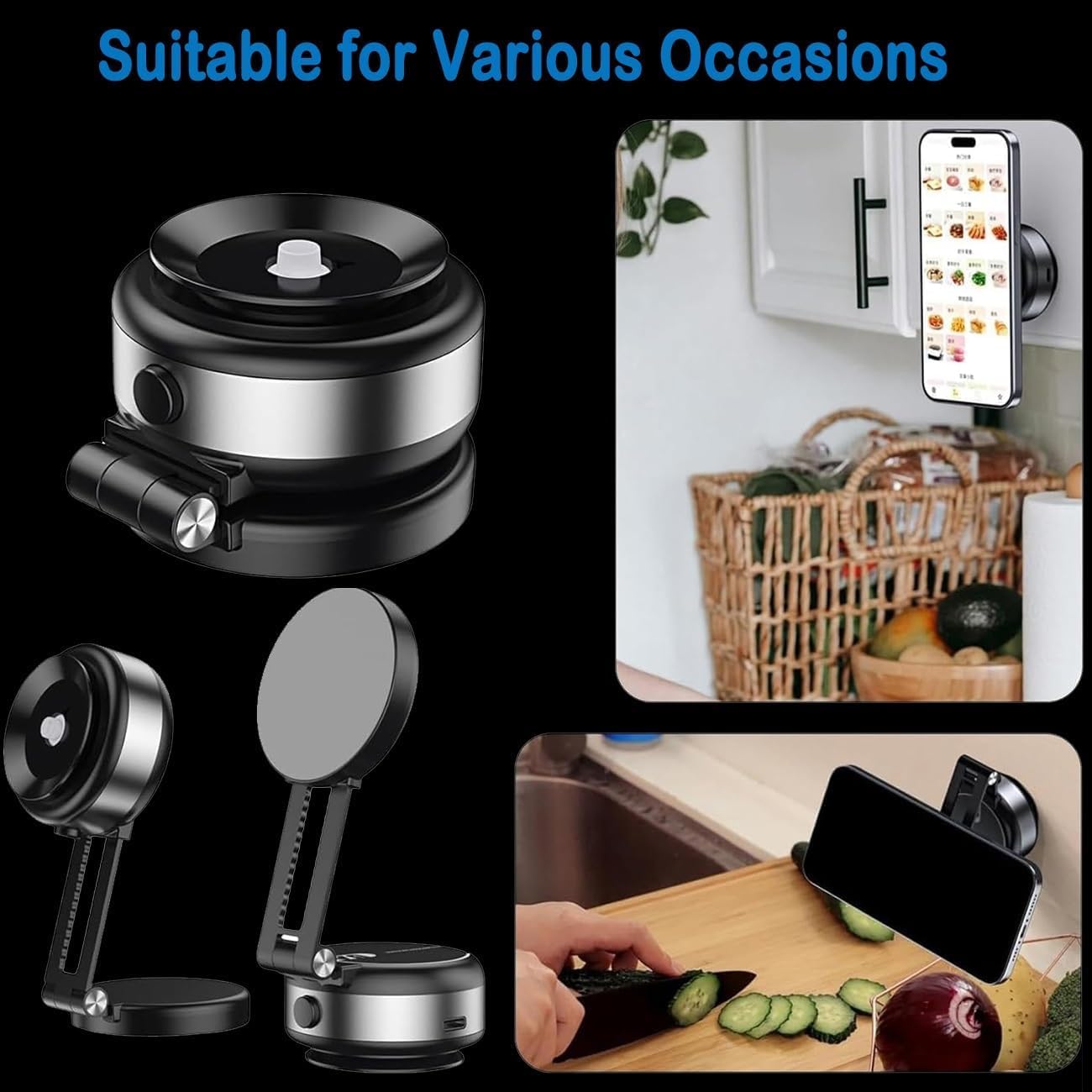 Nixive Phone Holder, Maggripn Go 360 Phone Holder, Maggripn'go 360, Nixivie Magnet PhoneHolder, Nixove PhoneHolder, 360 Adjustable Electric Vacuum Magnetic Suction Cup PhoneMount, 2.0 (1)