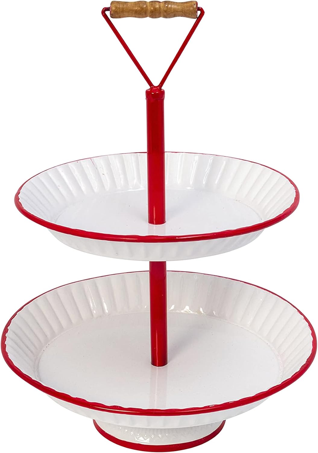 Vintage-Inspired Two-Tiered Serving Tray