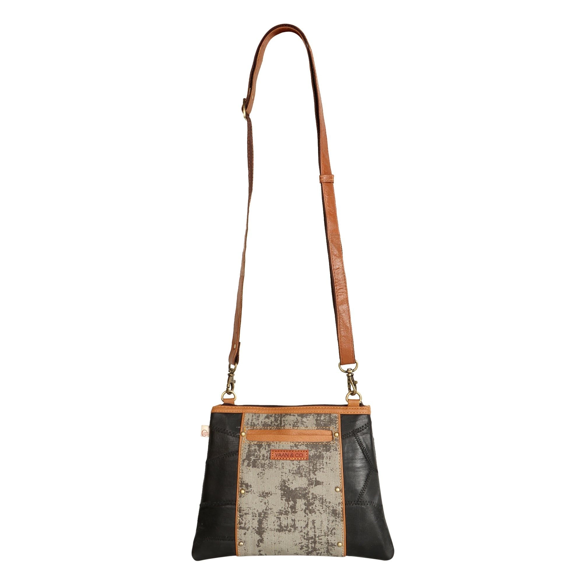 Noa Angled Crossbody Bag - Carbon Grey