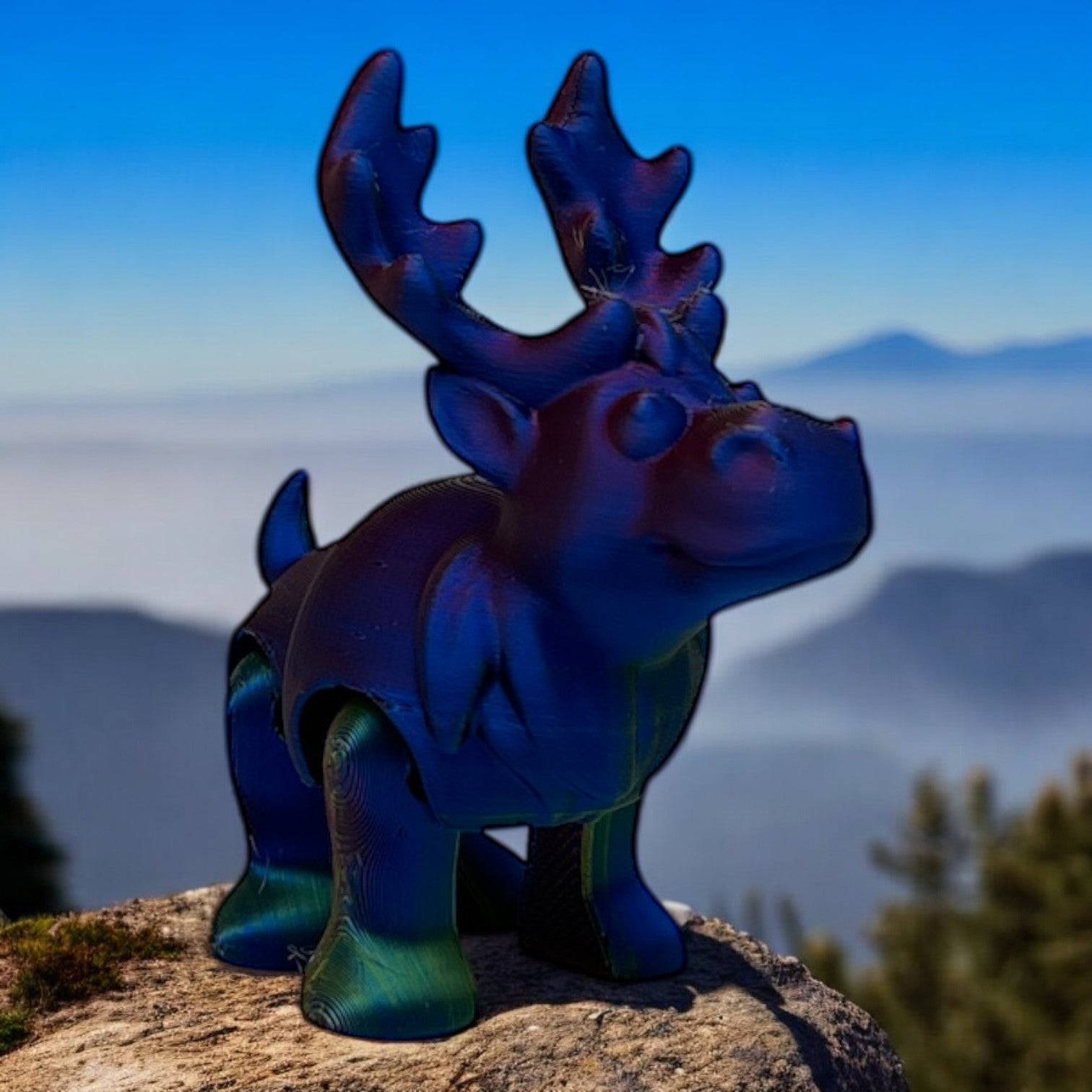 Bruce The Moose - Metallic Rainbow Color