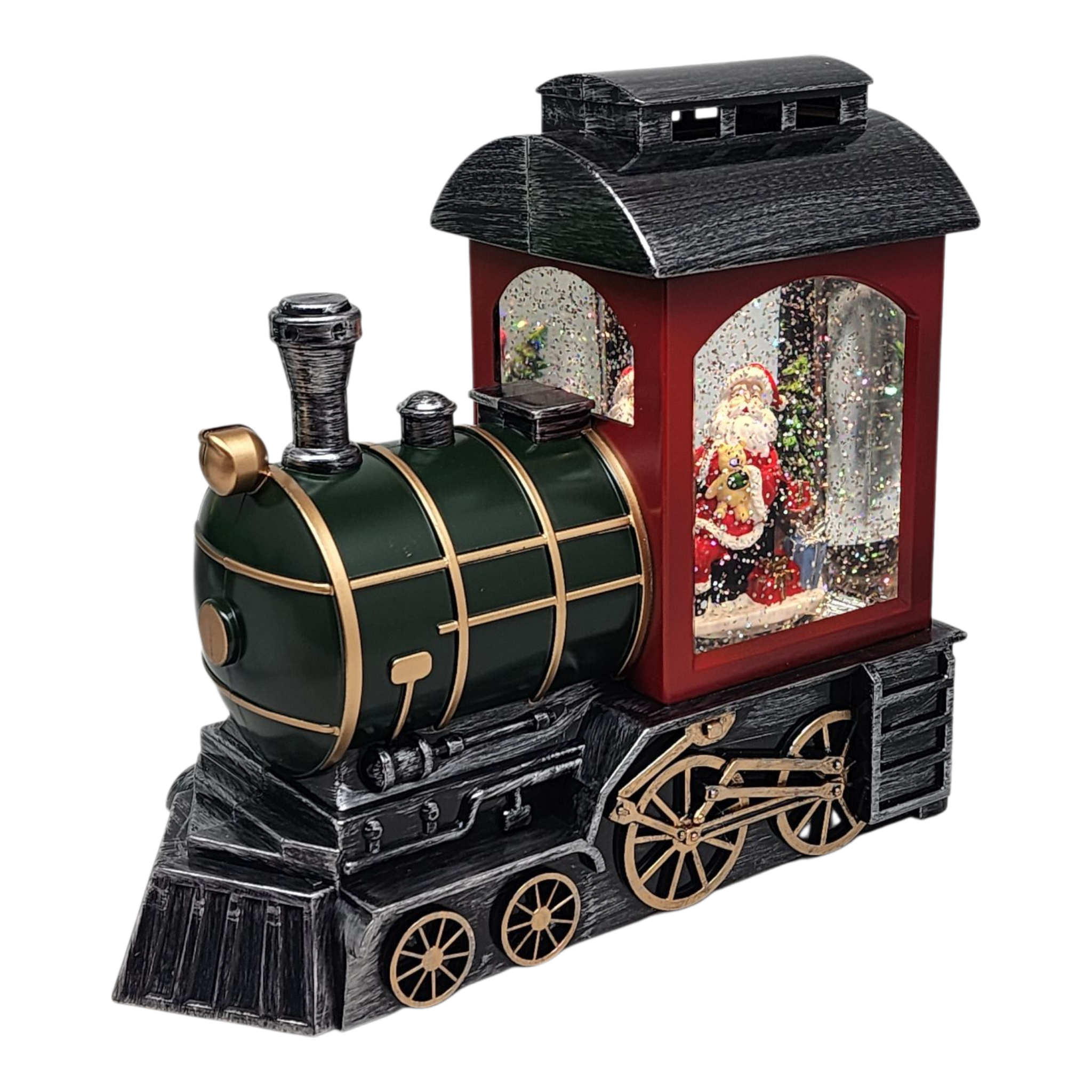 Santa's Whimsical Train Water Globe - Enchanting Holiday Decoration