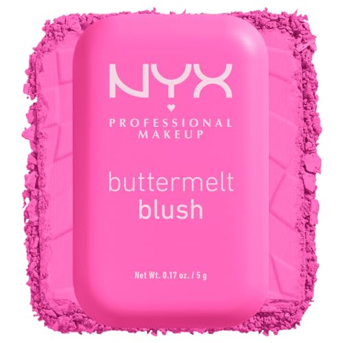 NYX PROFESSIONAL MAKEUP Buttermelt Powder Blush, Fade and Transfer-Resistant Blush, Up to 12HR Make Up Wear, Vegan Formula - Butta Together