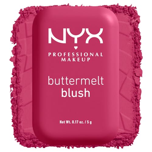 NYX PROFESSIONAL MAKEUP Buttermelt Powder Blush, Fade and Transfer-Resistant Blush, Up to 12HR Make Up Wear, Vegan Formula - Butta Together