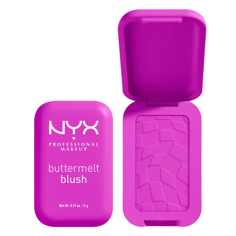 NYX PROFESSIONAL MAKEUP Buttermelt Powder Blush, Fade and Transfer-Resistant Blush, Up to 12HR Make Up Wear, Vegan Formula - Butta Together
