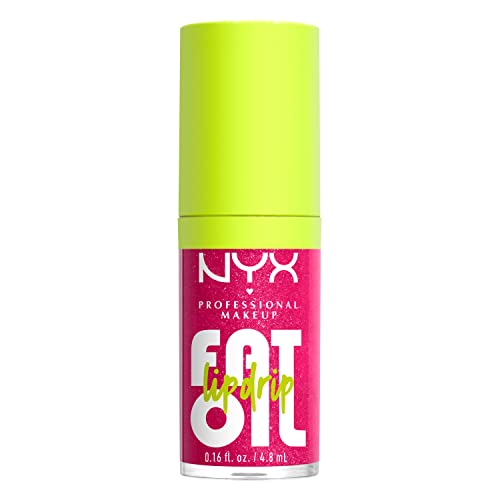 NYX PROFESSIONAL MAKEUP Fat Oil Lip Drip, Moisturizing Lip Oil Gloss, Vegan Tinted Formula, Up to 12 HR Hydration - Missed Call (Sheer Pink)
