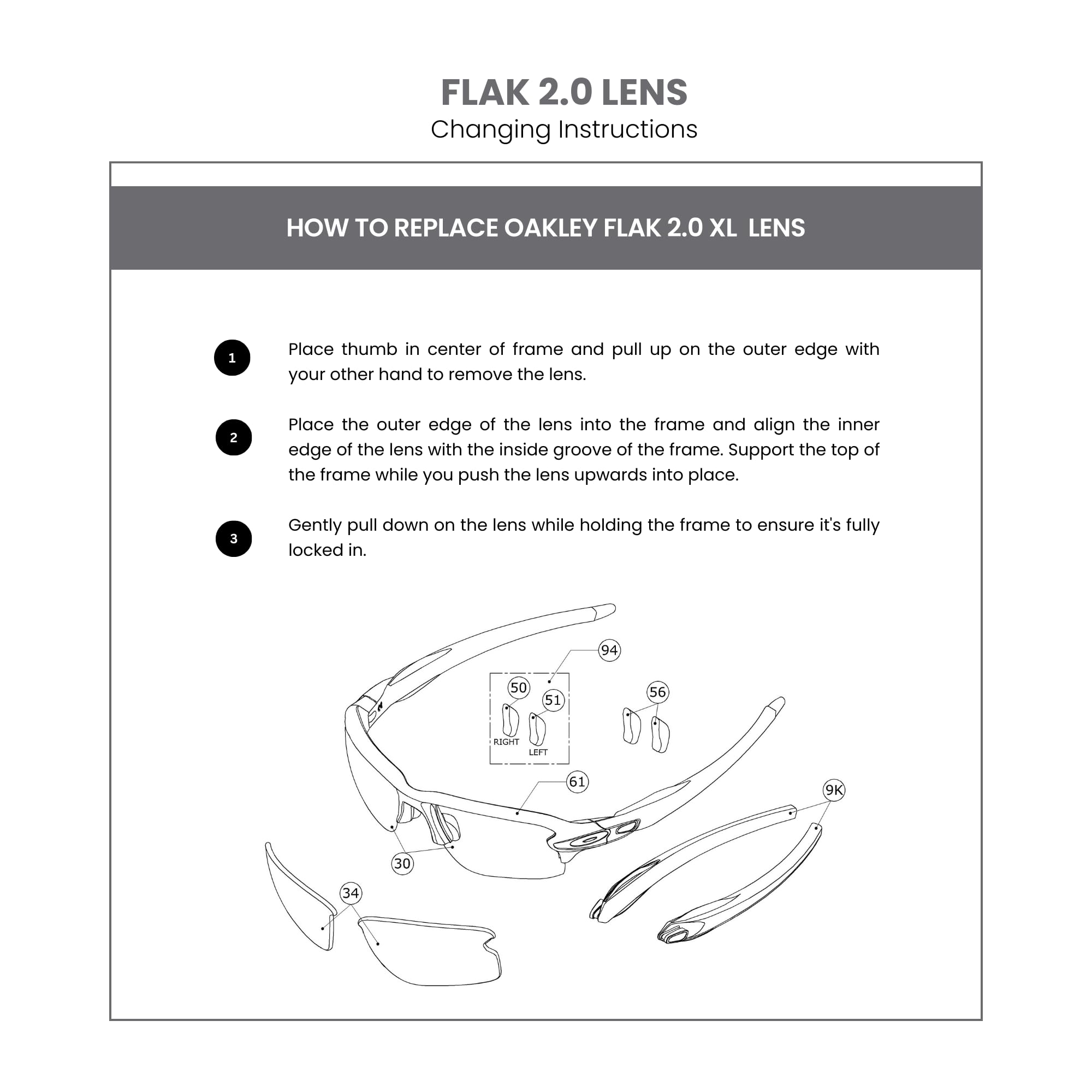Oakley Authentic Flak 2.0 XL OO9188 Polarized REPLACEMENT Lenses +BUNDLE Bag+ BUNDLE with Designer iWear Kit