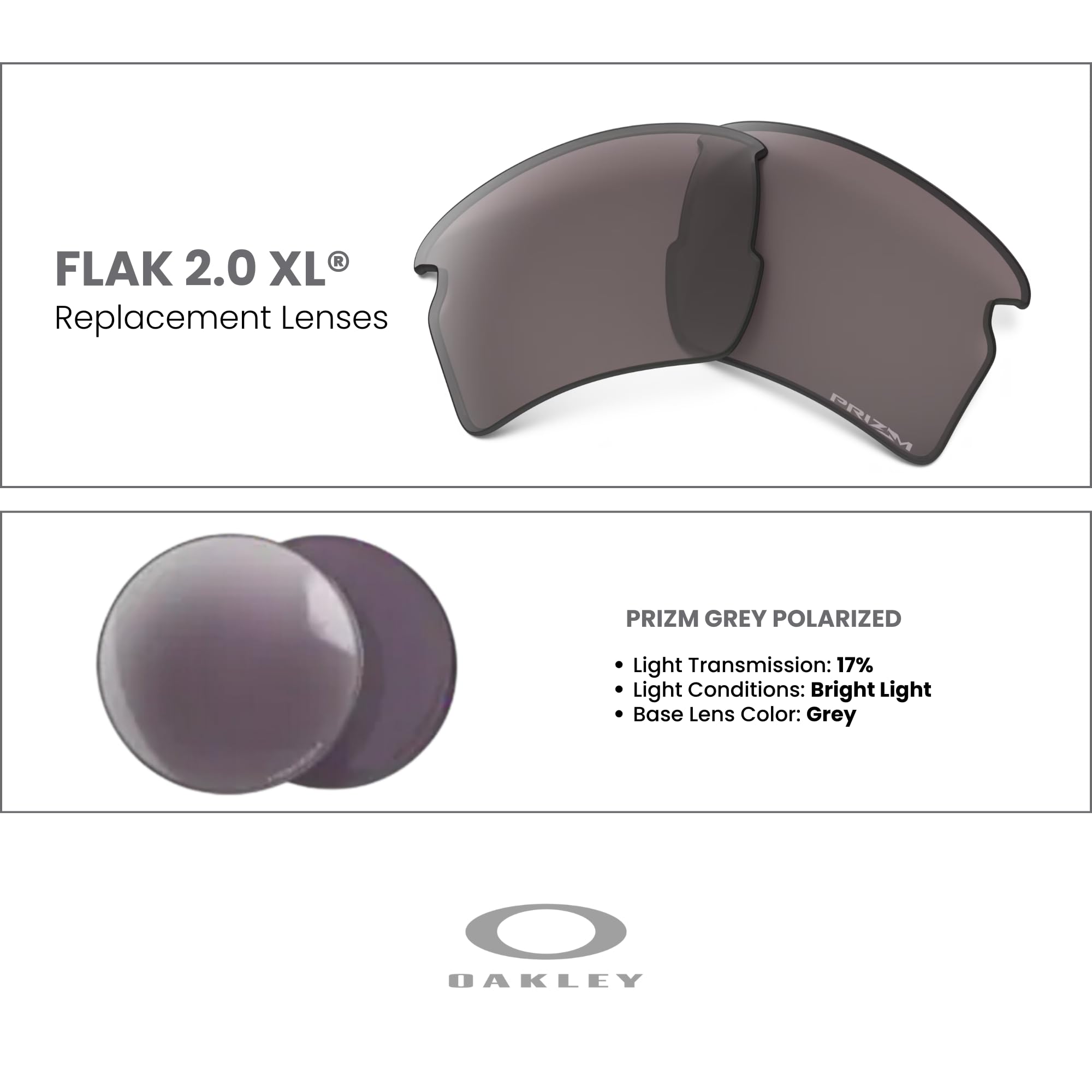 Oakley Authentic Flak 2.0 XL OO9188 Polarized REPLACEMENT Lenses +BUNDLE Bag+ BUNDLE with Designer iWear Kit