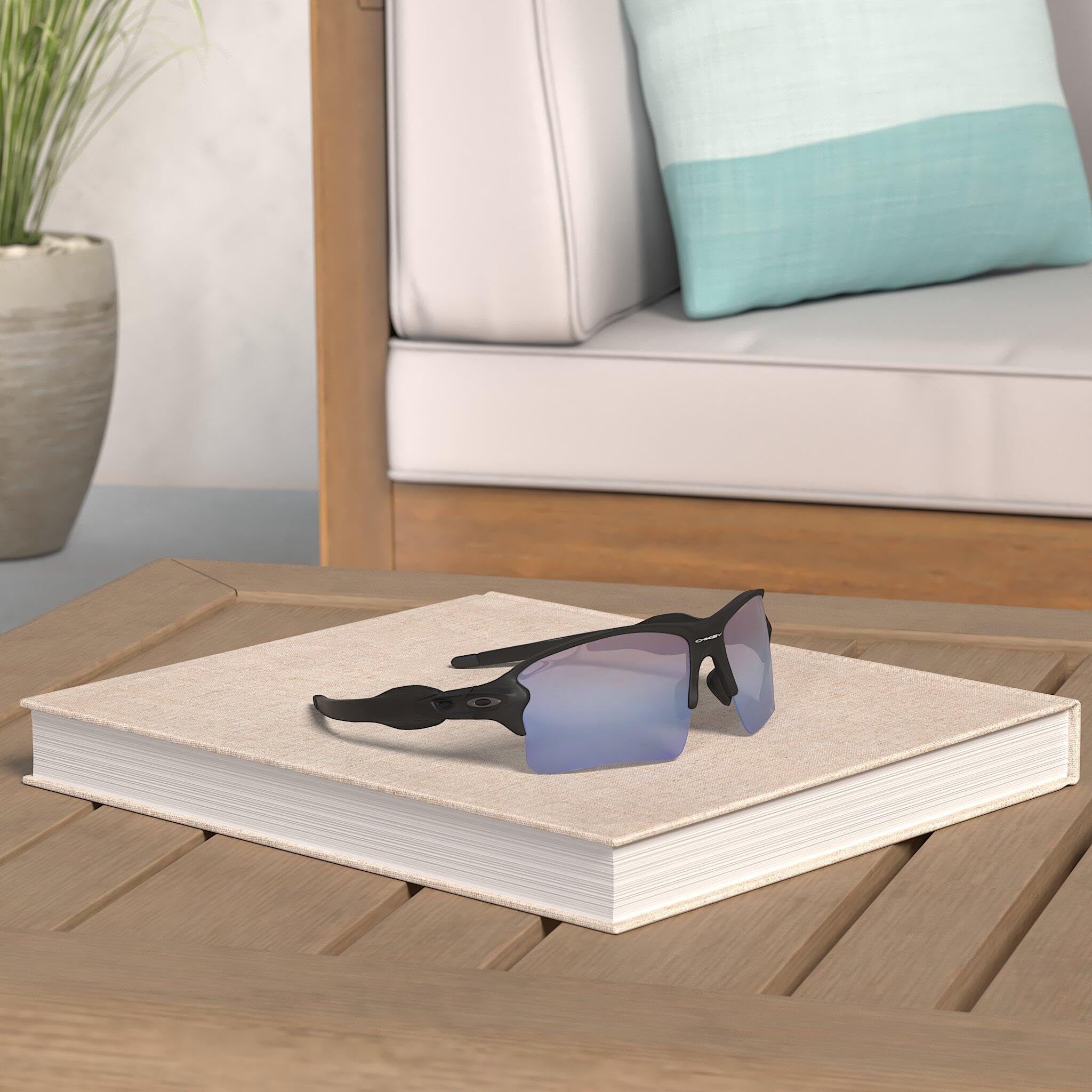 Oakley Flak 2.0 XL OO9188 Rectangle Sunglasses For Men + BUNDLE Leash + Designer iWear Care Kit