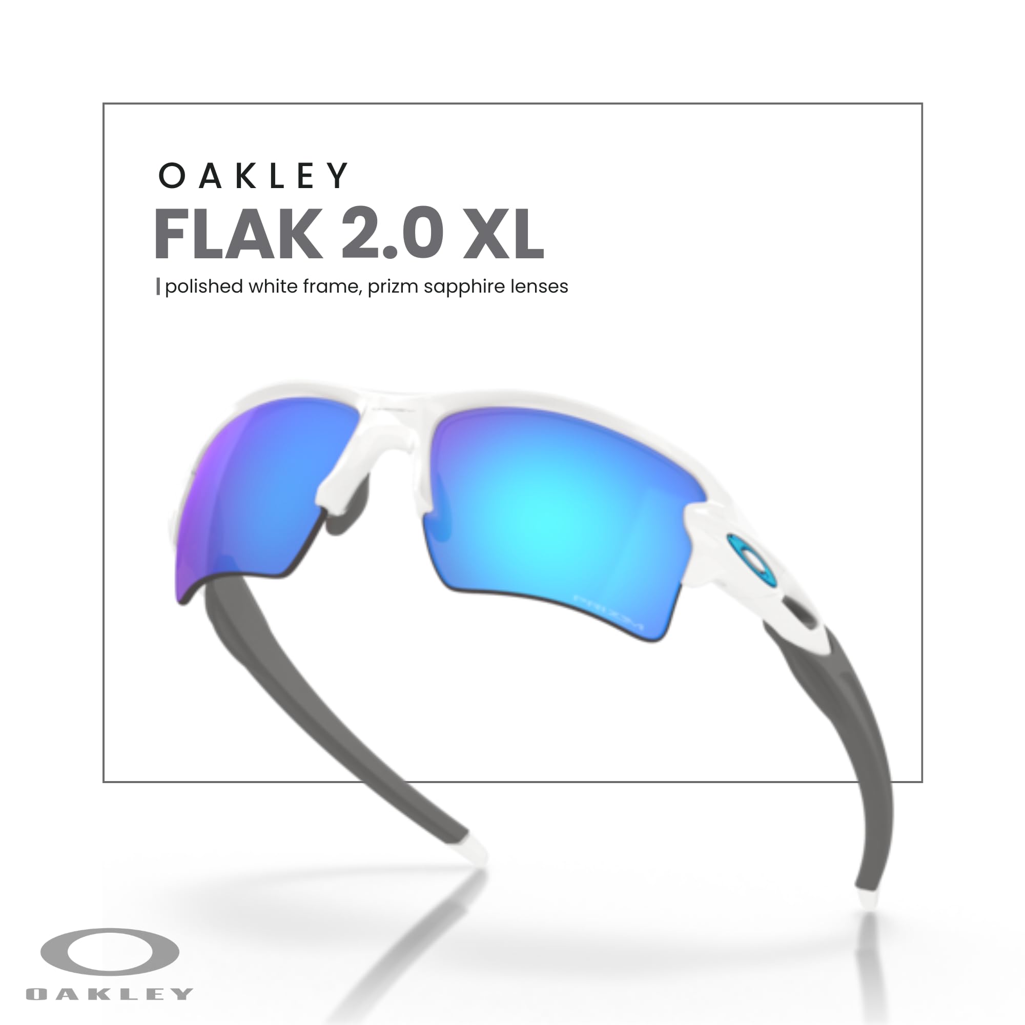 Oakley Flak 2.0 XL OO9188 Rectangle Sunglasses For Men + BUNDLE Leash + Designer iWear Care Kit