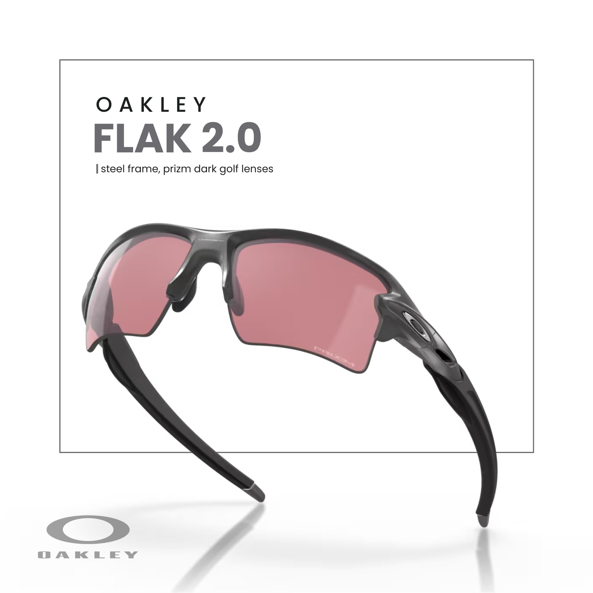 Oakley Flak 2.0 XL OO9188 Rectangle Sunglasses For Men + BUNDLE Leash + Designer iWear Care Kit