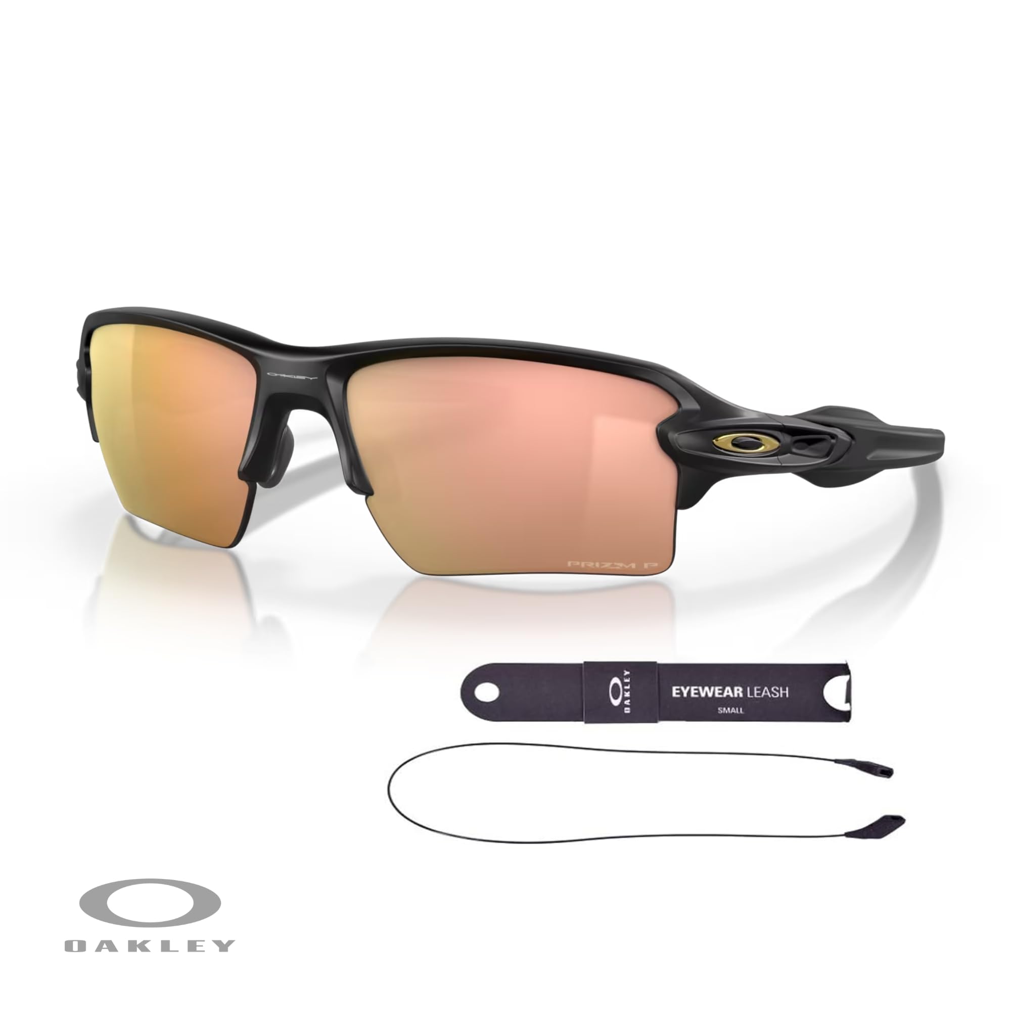 Oakley Flak 2.0 XL OO9188 Rectangle Sunglasses For Men + BUNDLE Leash + Designer iWear Care Kit