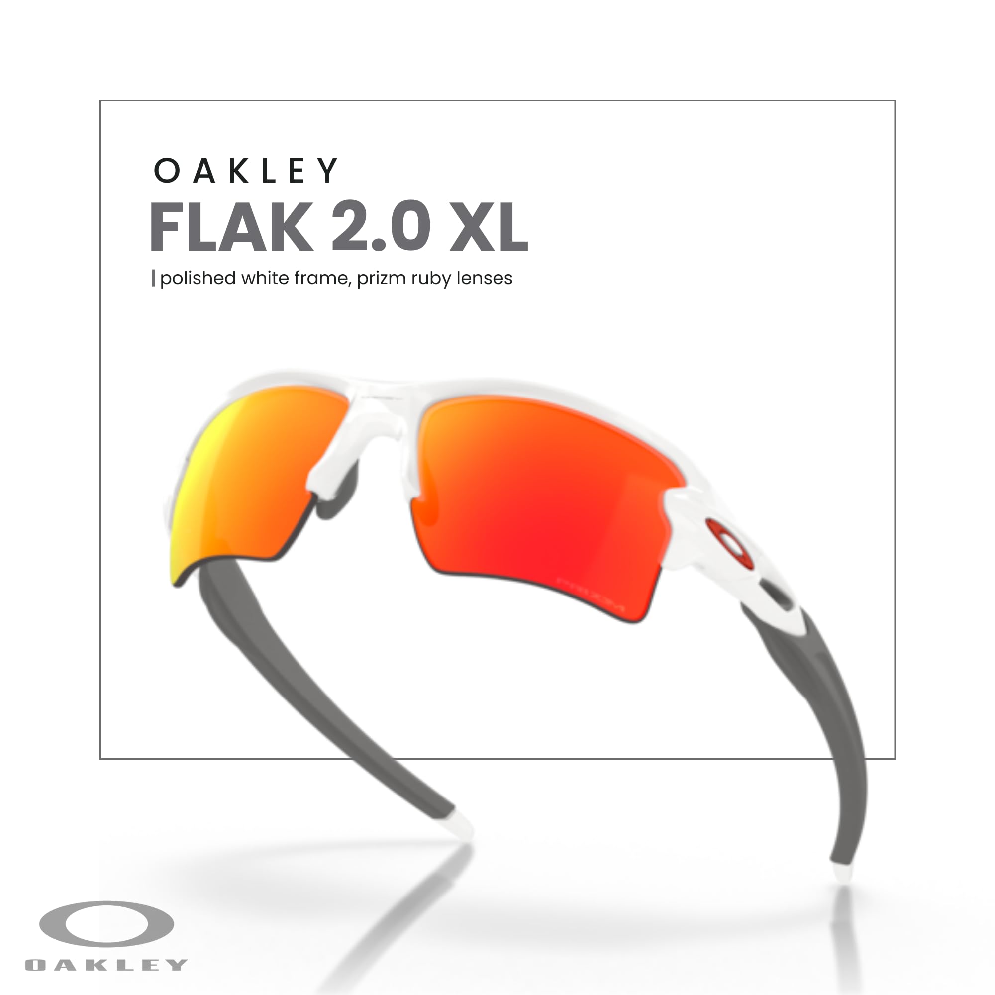 Oakley Flak 2.0 XL OO9188 Rectangle Sunglasses For Men + BUNDLE Leash + Designer iWear Care Kit
