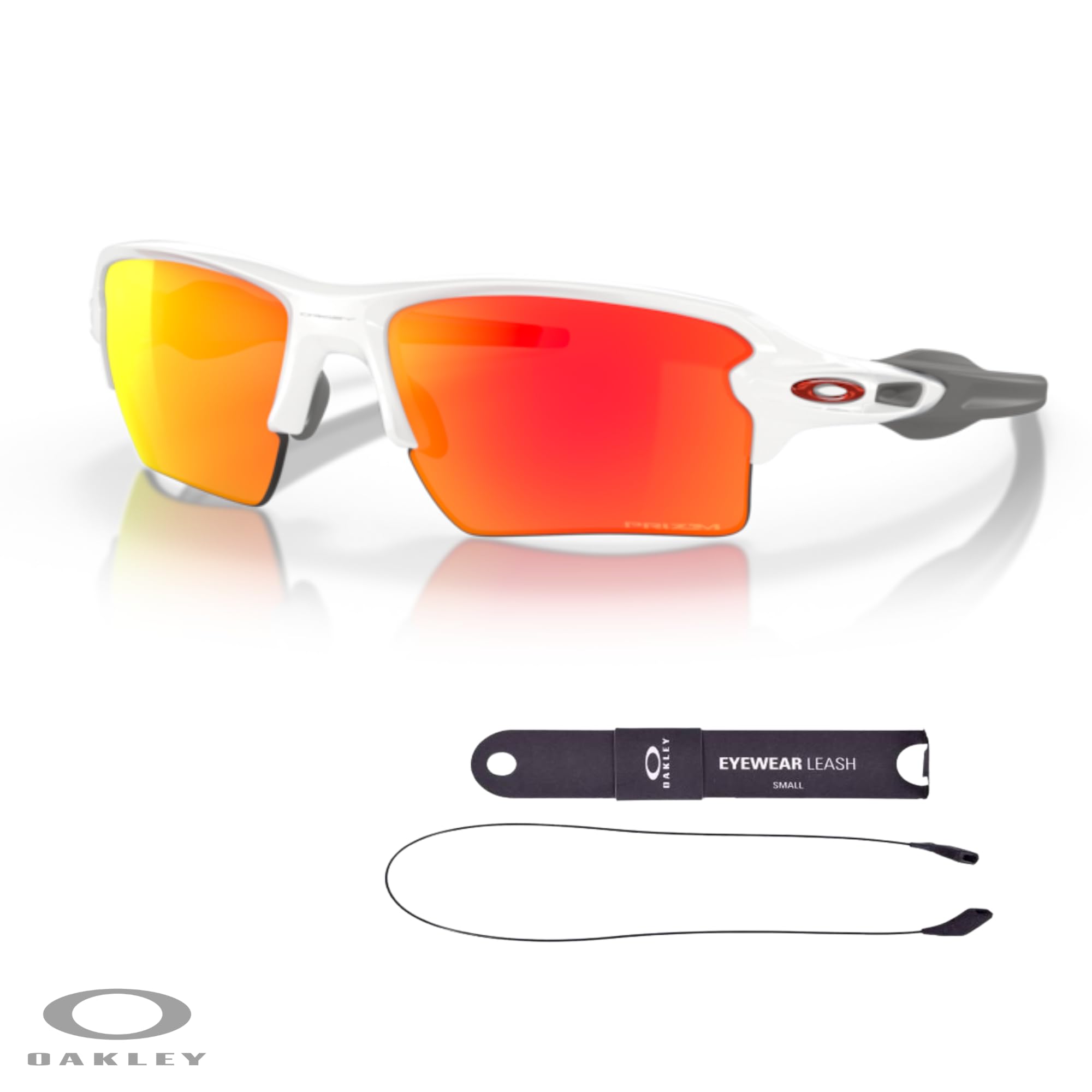 Oakley Flak 2.0 XL OO9188 Rectangle Sunglasses For Men + BUNDLE Leash + Designer iWear Care Kit