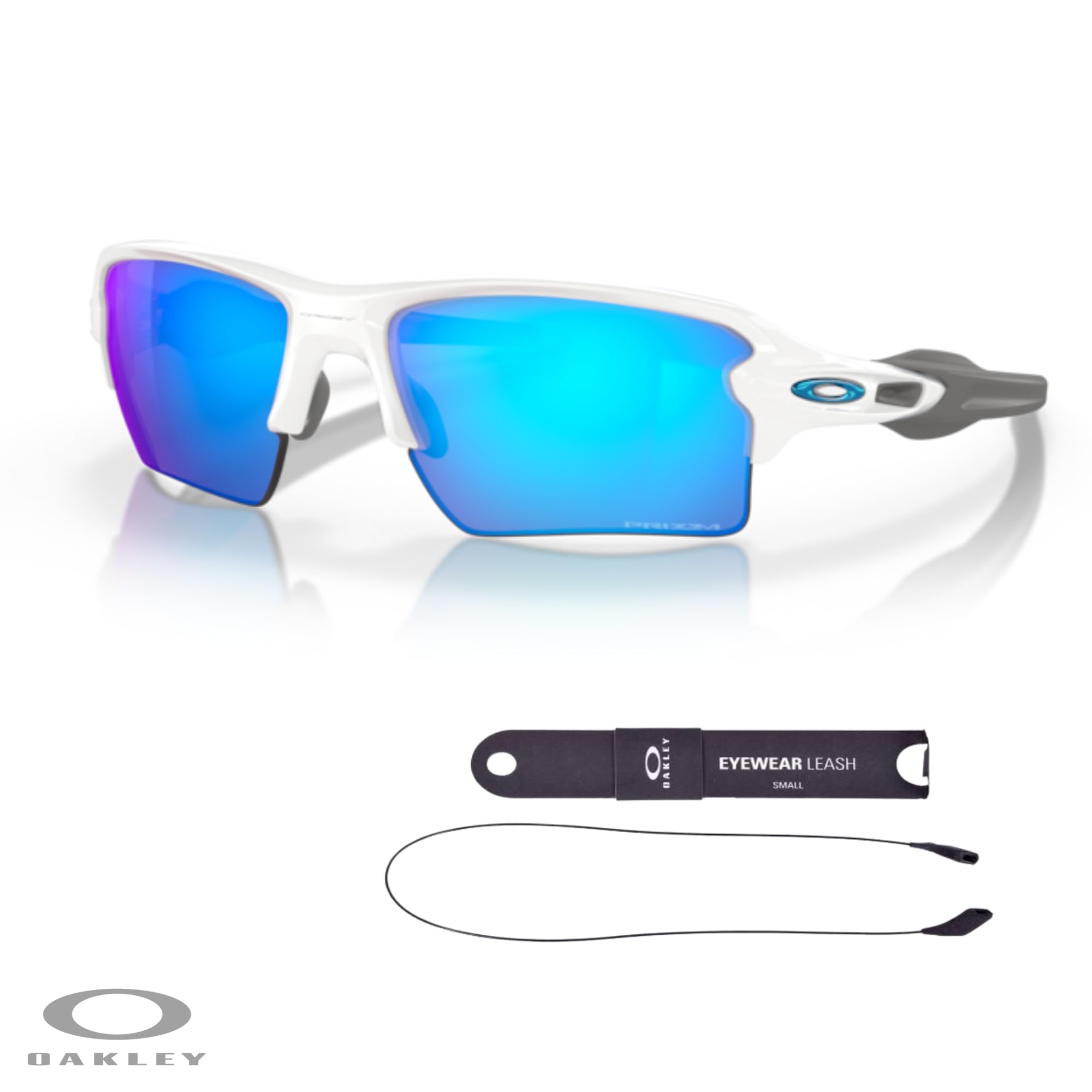Oakley Flak 2.0 XL OO9188 Rectangle Sunglasses For Men + BUNDLE Leash + Designer iWear Care Kit