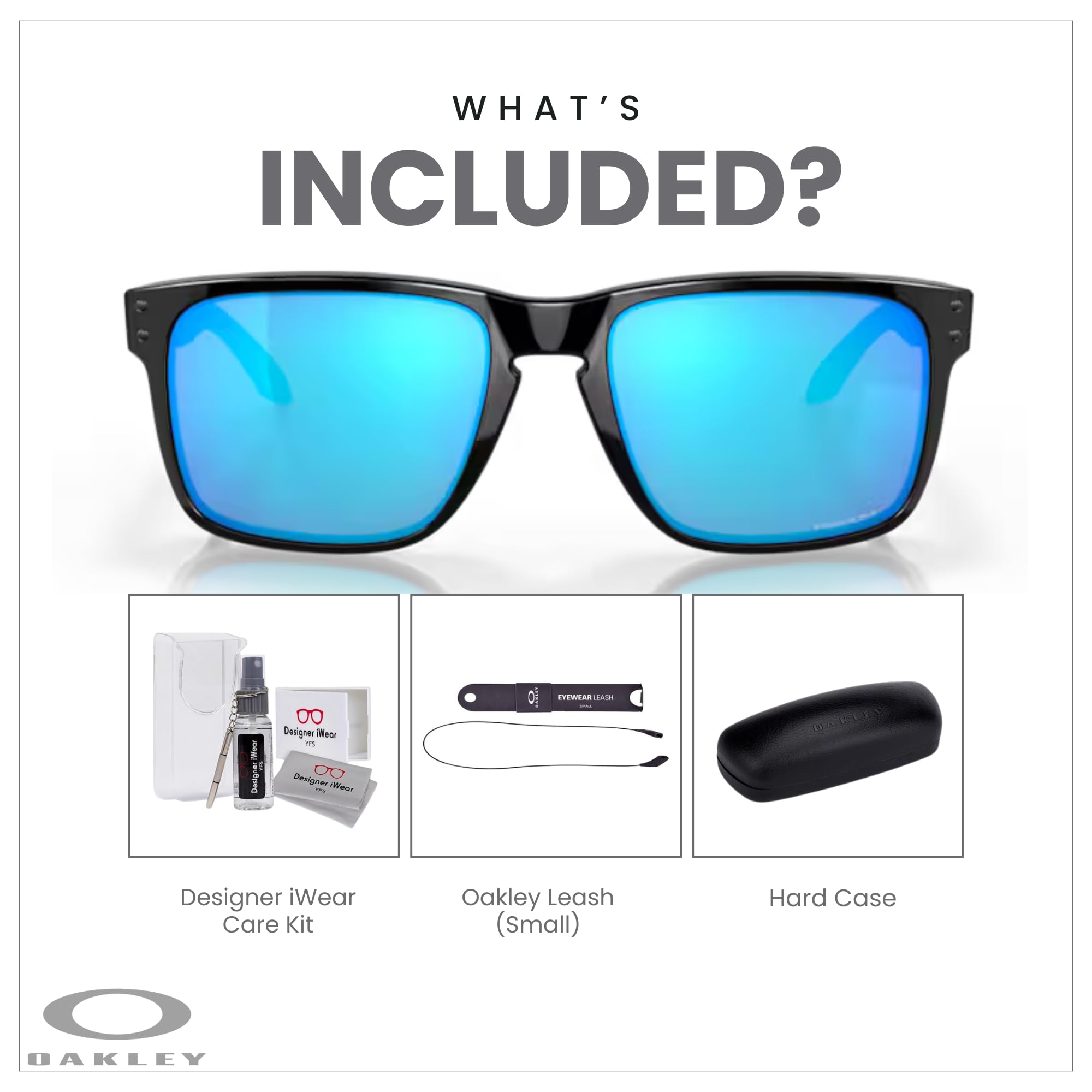 Oakley Holbrook XL OO9417 Square Sunglasses For Men+ BUNDLE Leash +Designer iWear Care Kit