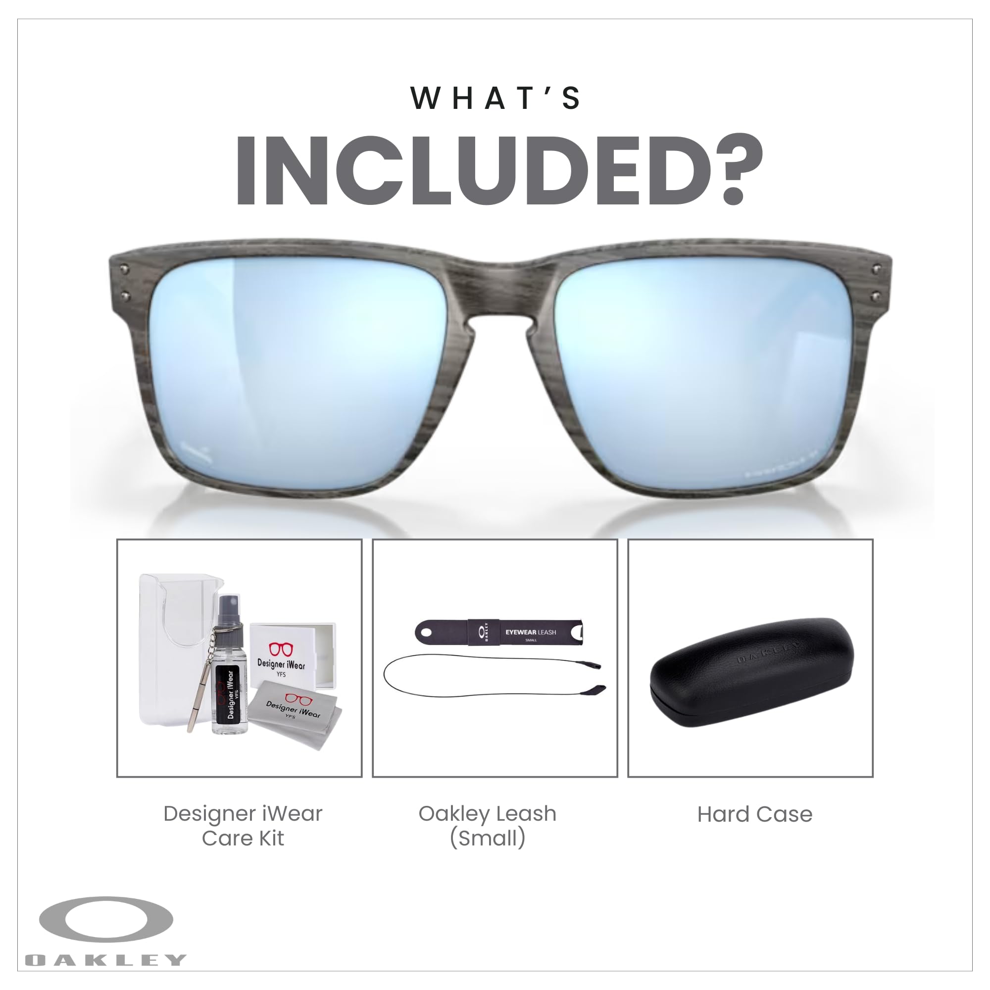 Oakley Holbrook XL OO9417 Square Sunglasses For Men+ BUNDLE Leash +Designer iWear Care Kit