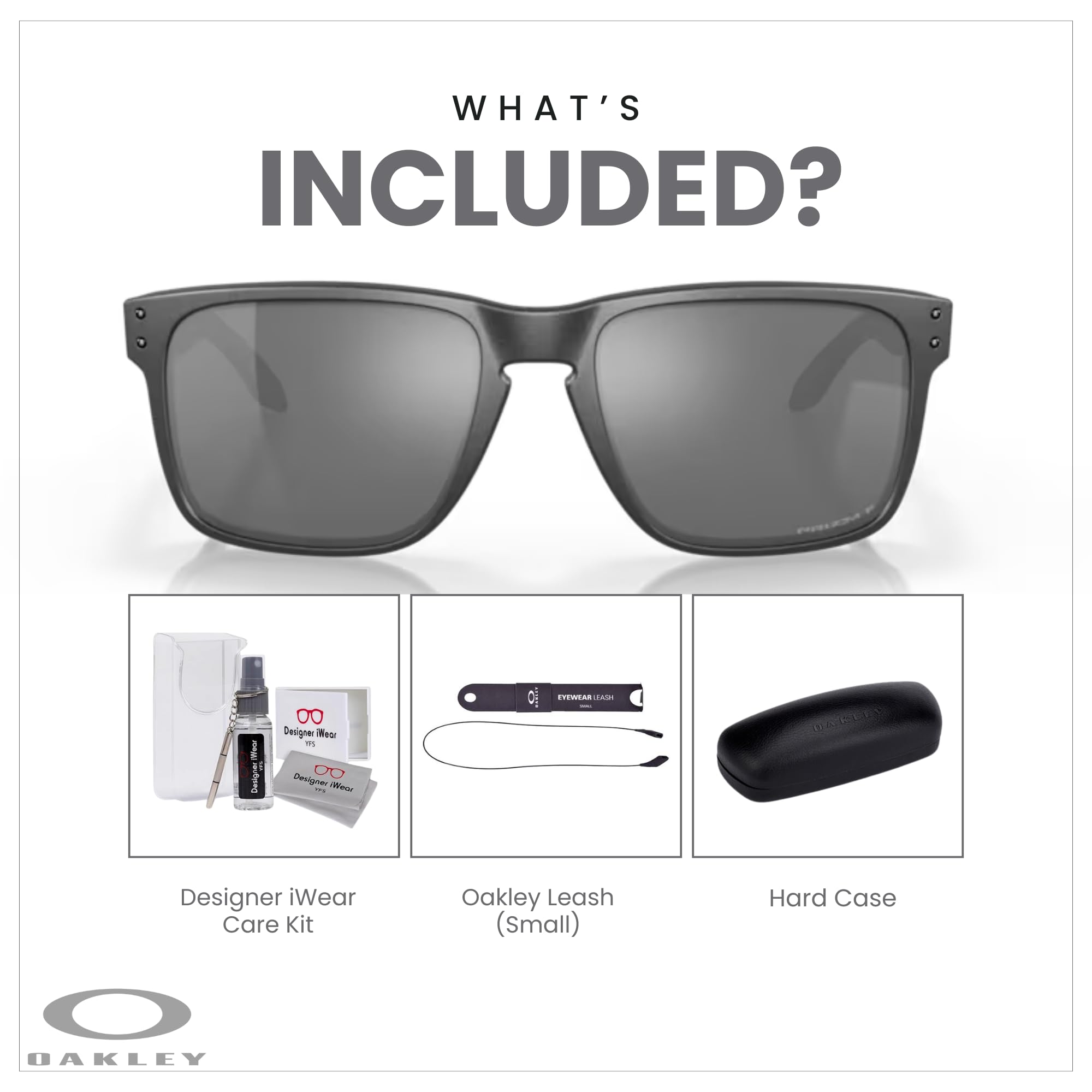 Oakley Holbrook XL OO9417 Square Sunglasses For Men+ BUNDLE Leash +Designer iWear Care Kit