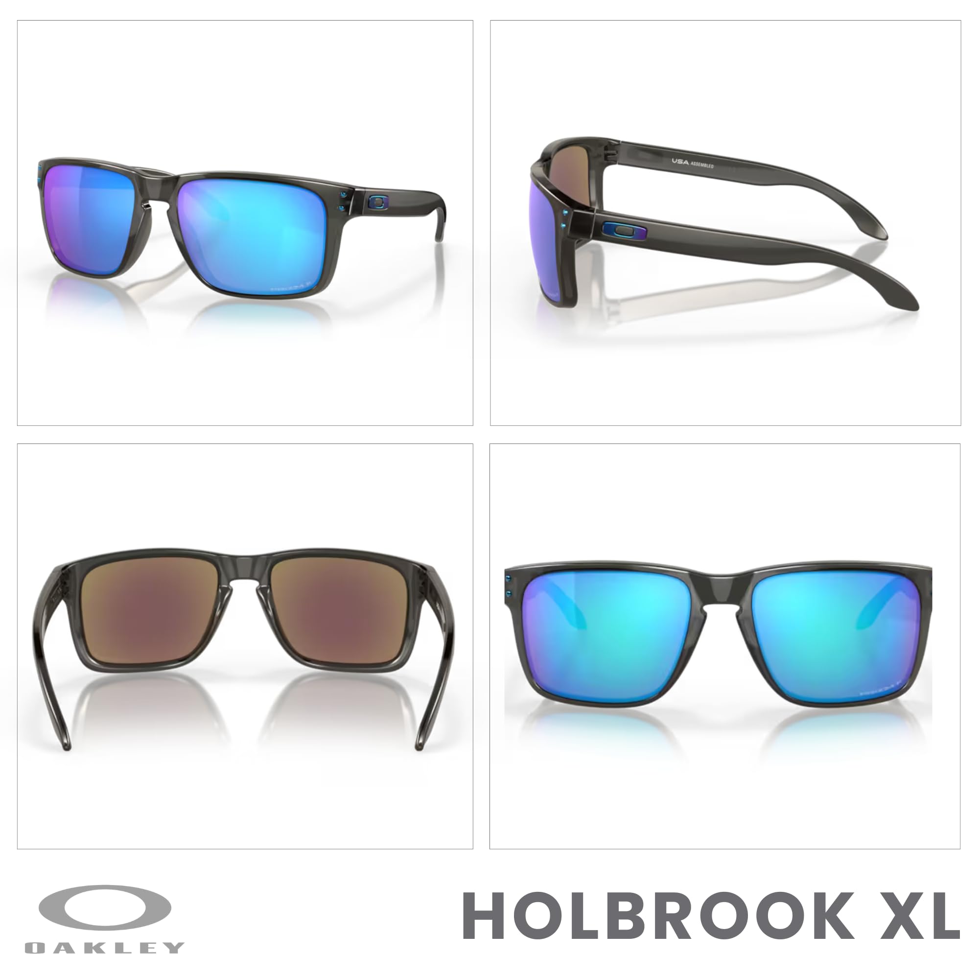 Oakley Holbrook XL OO9417 Square Sunglasses For Men+ BUNDLE Leash +Designer iWear Care Kit