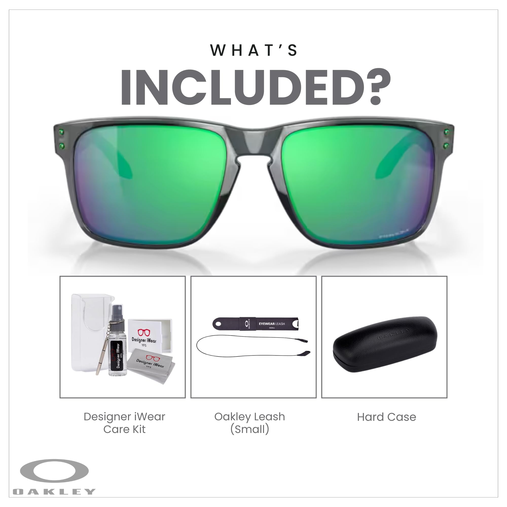 Oakley Holbrook XL OO9417 Square Sunglasses For Men+ BUNDLE Leash +Designer iWear Care Kit
