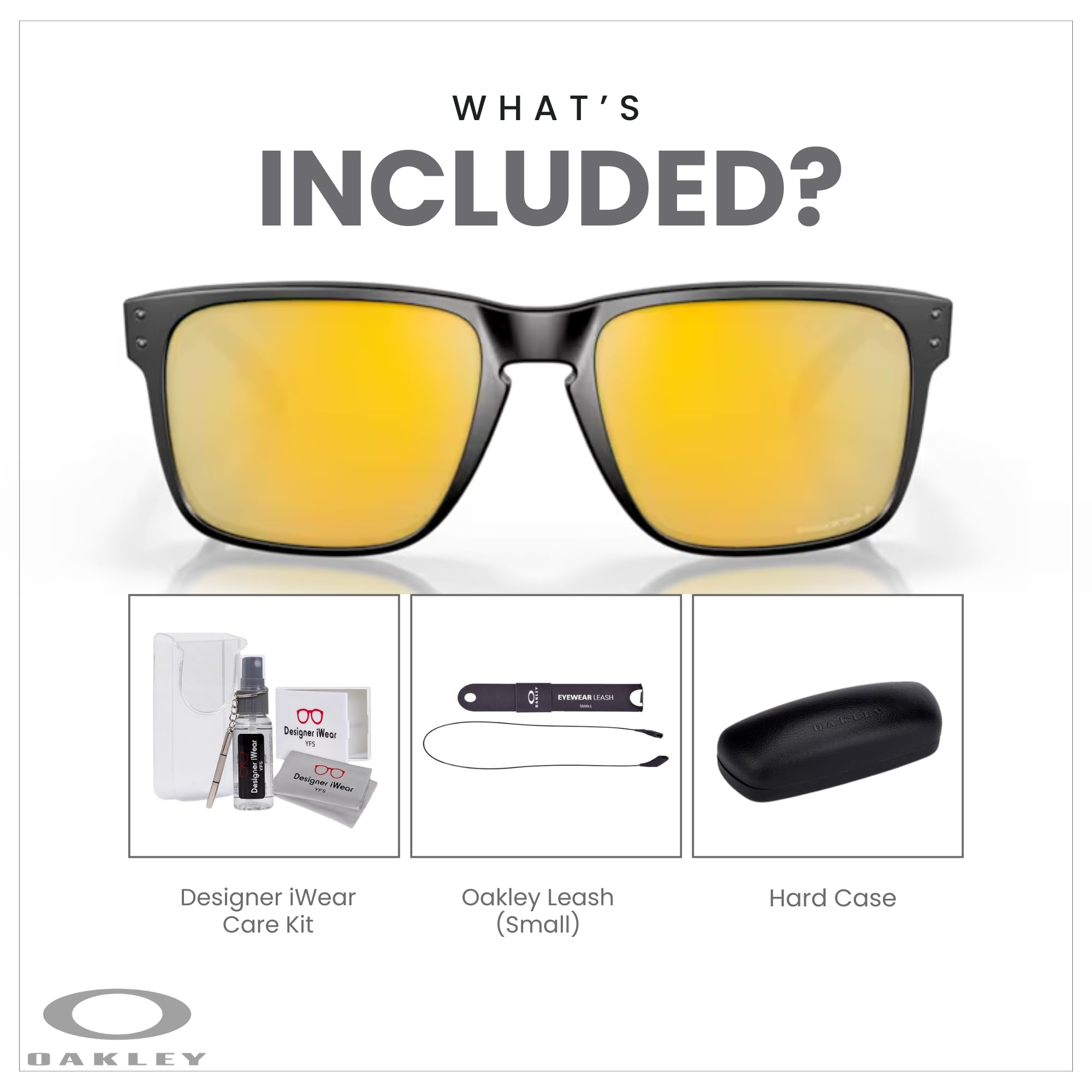 Oakley Holbrook XL OO9417 Square Sunglasses For Men+ BUNDLE Leash +Designer iWear Care Kit