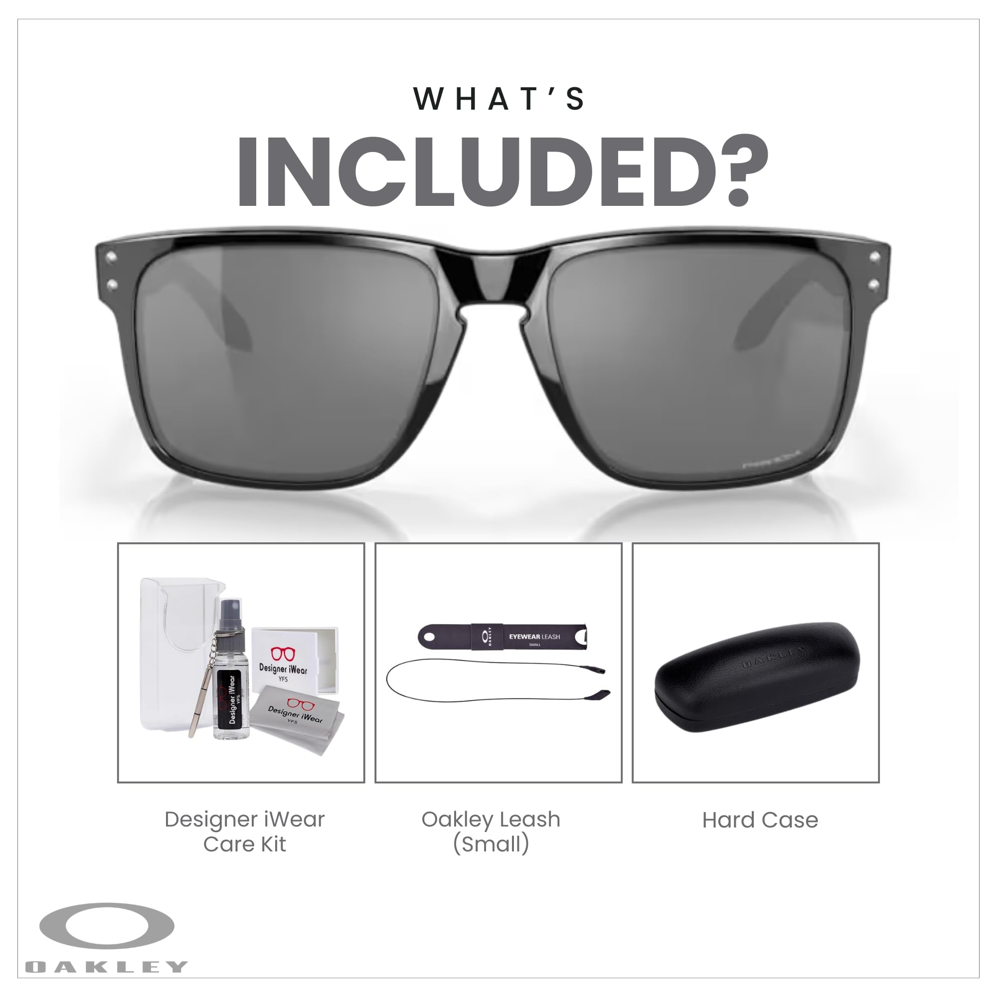 Oakley Holbrook XL OO9417 Square Sunglasses For Men+ BUNDLE Leash +Designer iWear Care Kit
