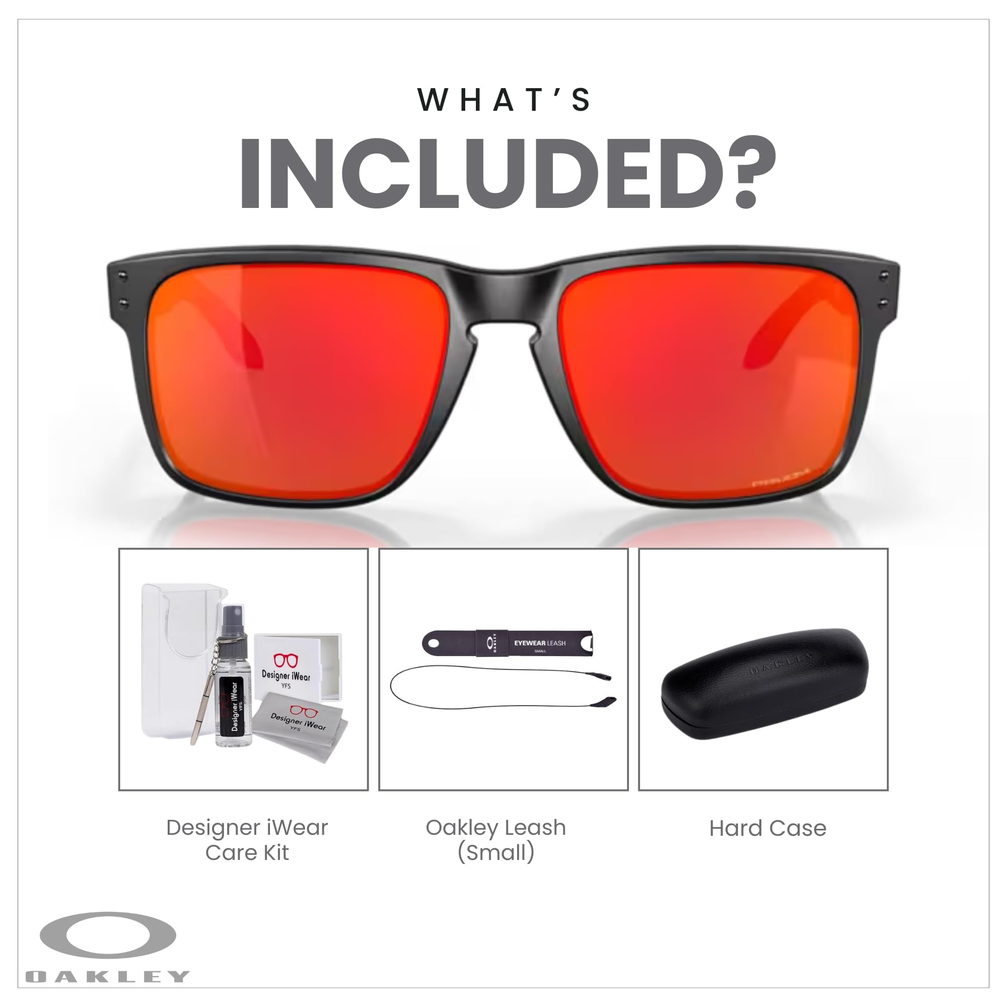 Oakley Holbrook XL OO9417 Square Sunglasses For Men+ BUNDLE Leash +Designer iWear Care Kit
