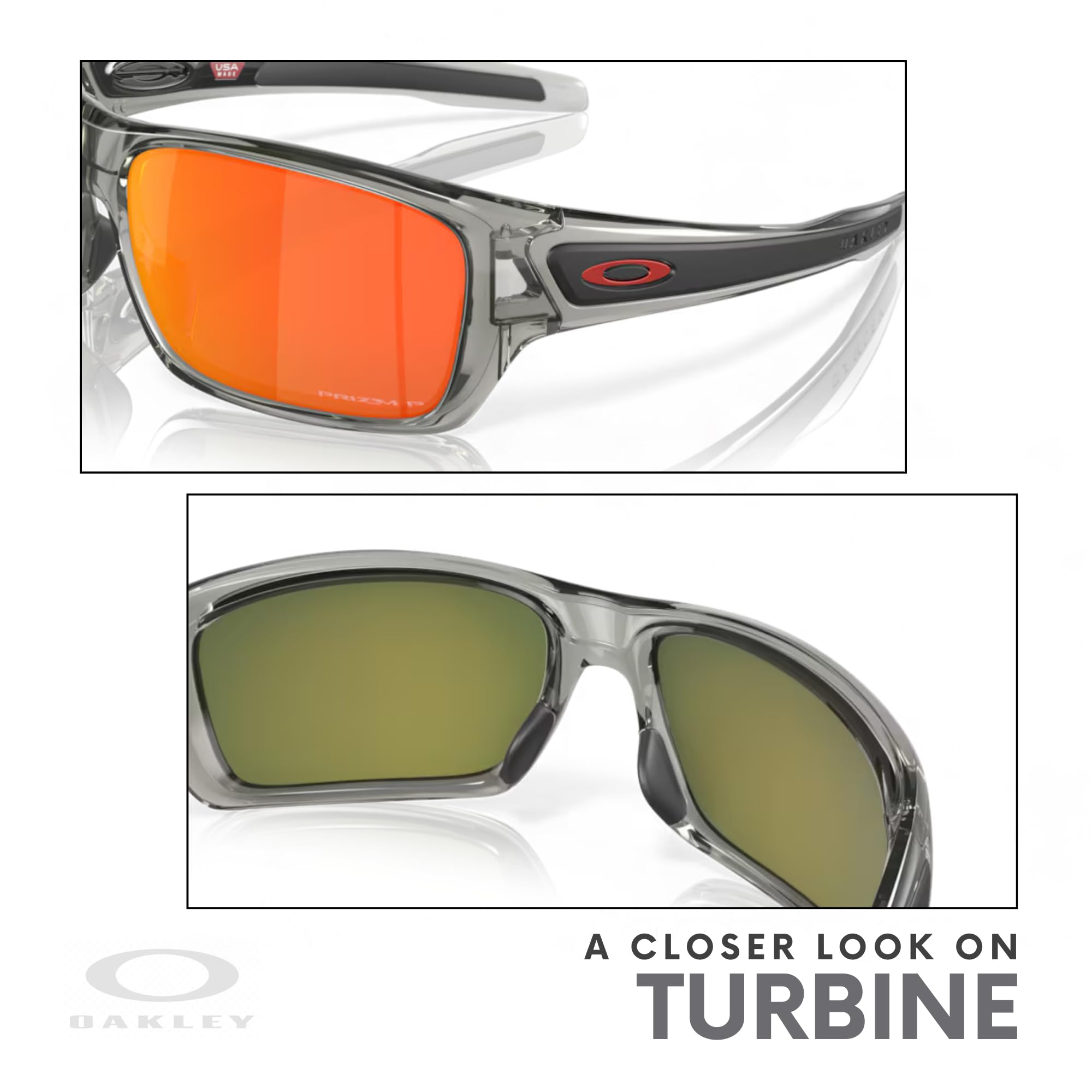 Oakley Turbine OO9263 Rectangular Sunglasses For Men+ BUNDLE Leash + BUNDLE with Designer iWear Eyewear Kit