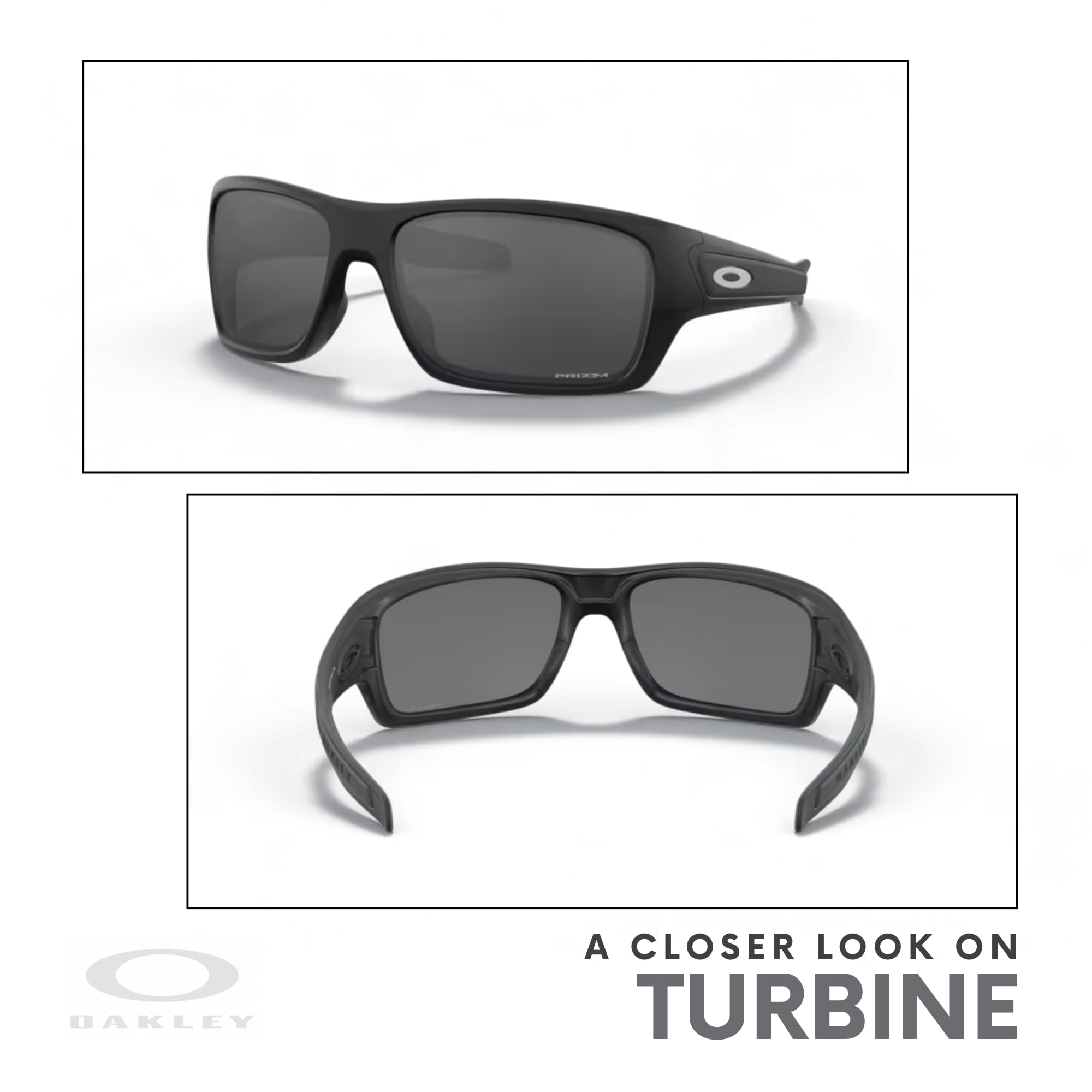Oakley Turbine OO9263 Rectangular Sunglasses For Men+ BUNDLE Leash + BUNDLE with Designer iWear Eyewear Kit