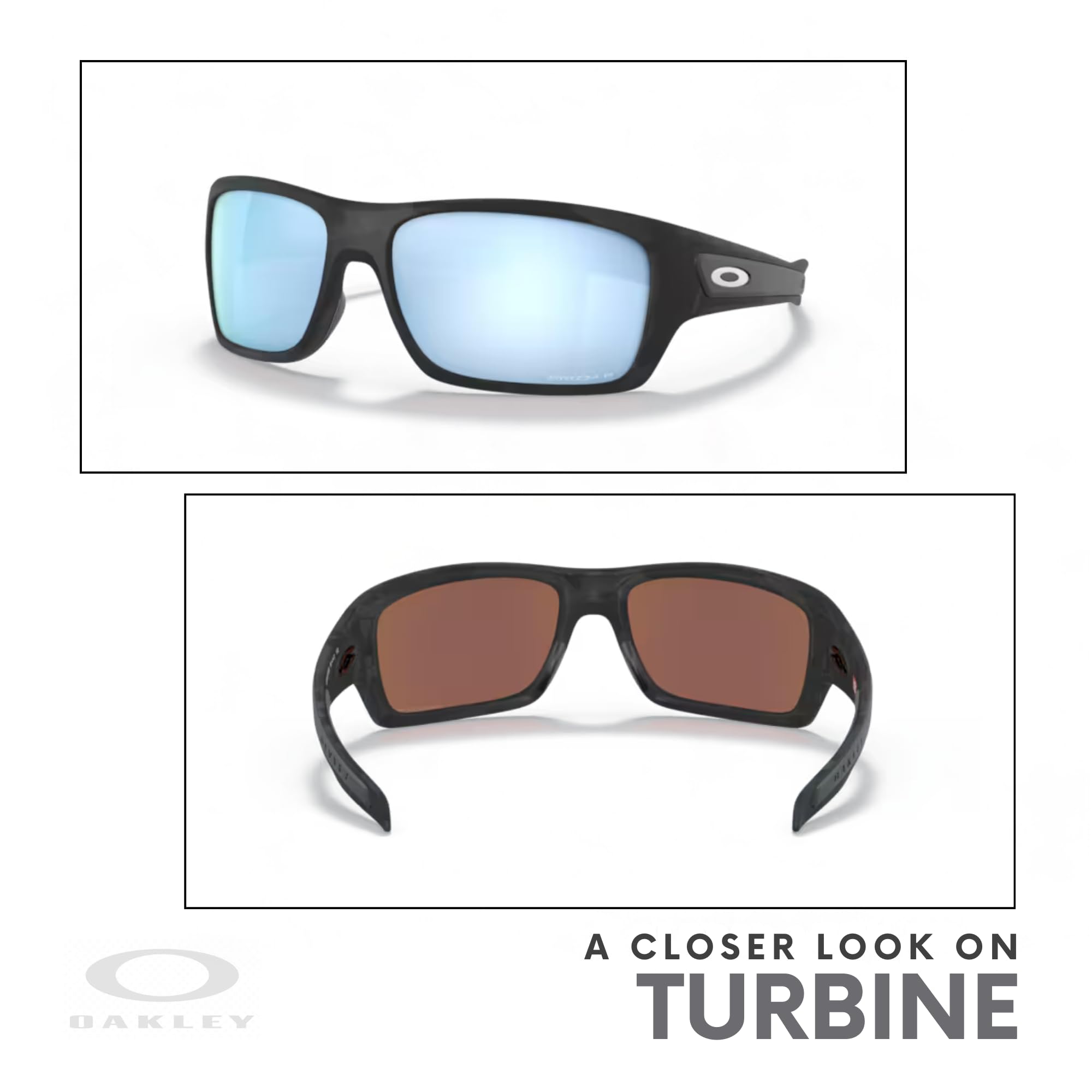 Oakley Turbine OO9263 Rectangular Sunglasses For Men+ BUNDLE Leash + BUNDLE with Designer iWear Eyewear Kit